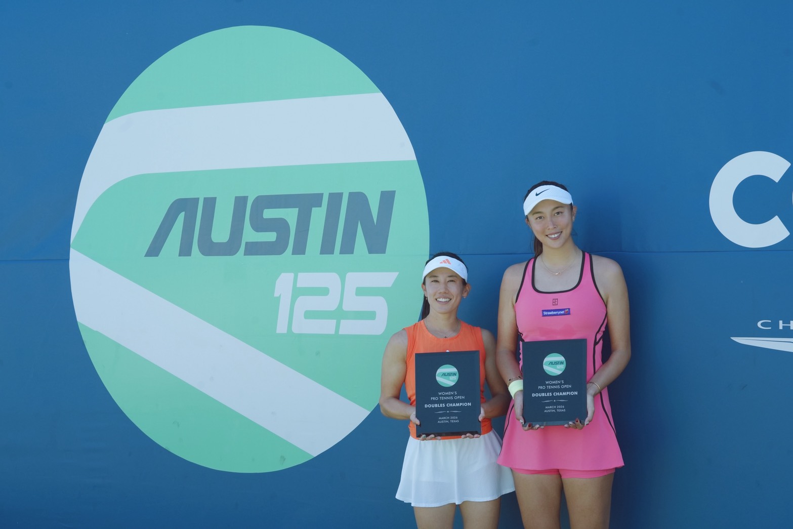 詹皓晴台日組合拿下奧斯汀賽雙打冠軍。劉察貞提供