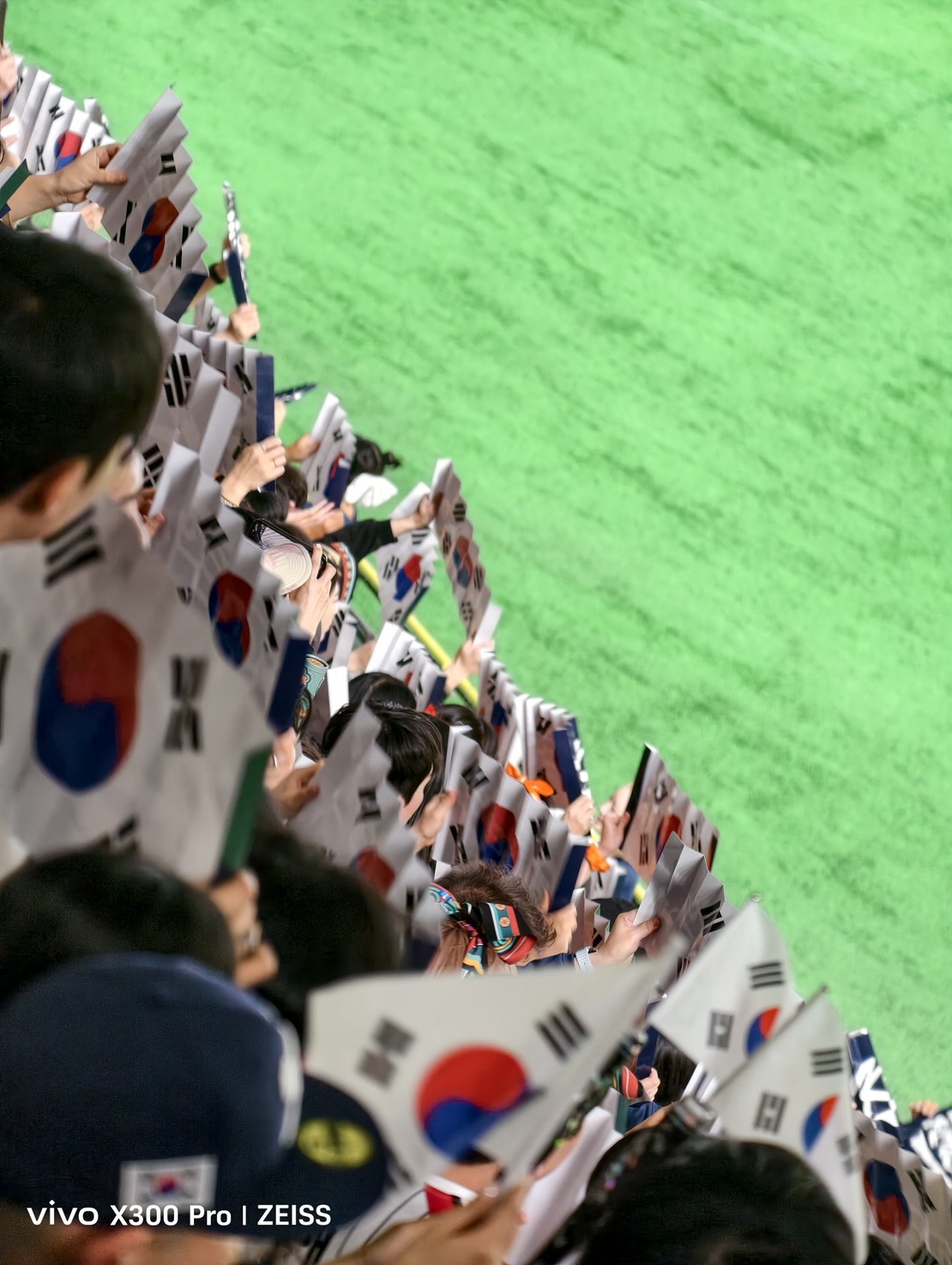 韓國應援區。記者劉峻誠攝