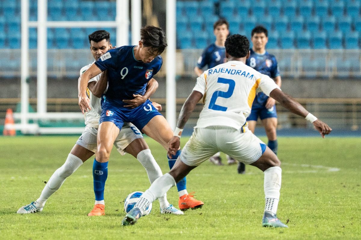 游耀興(中)進唯一1球。中華足協提供