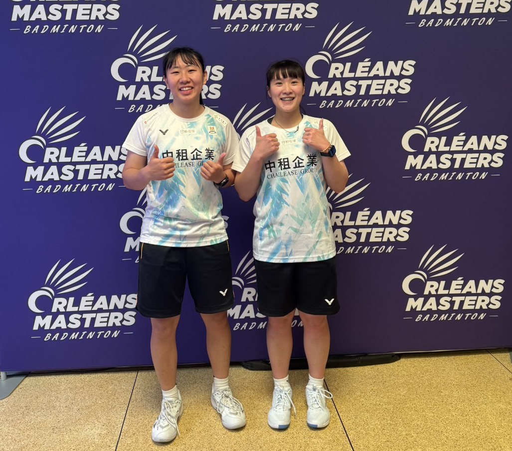 中租女雙組合林芷均／楊筑云首晉女雙4強。中租提供