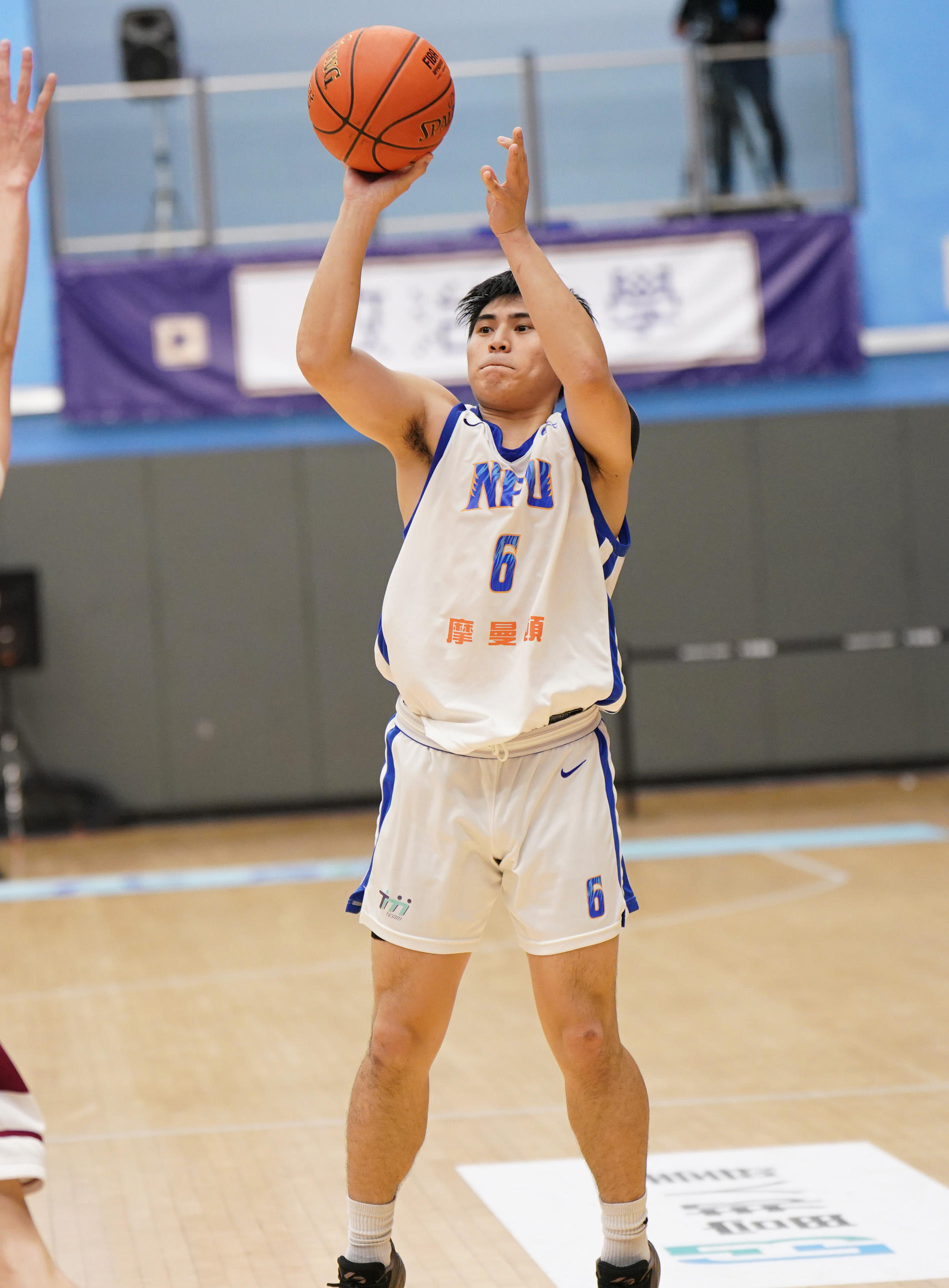 虎尾科大柯舜凱11分。大專體總提供