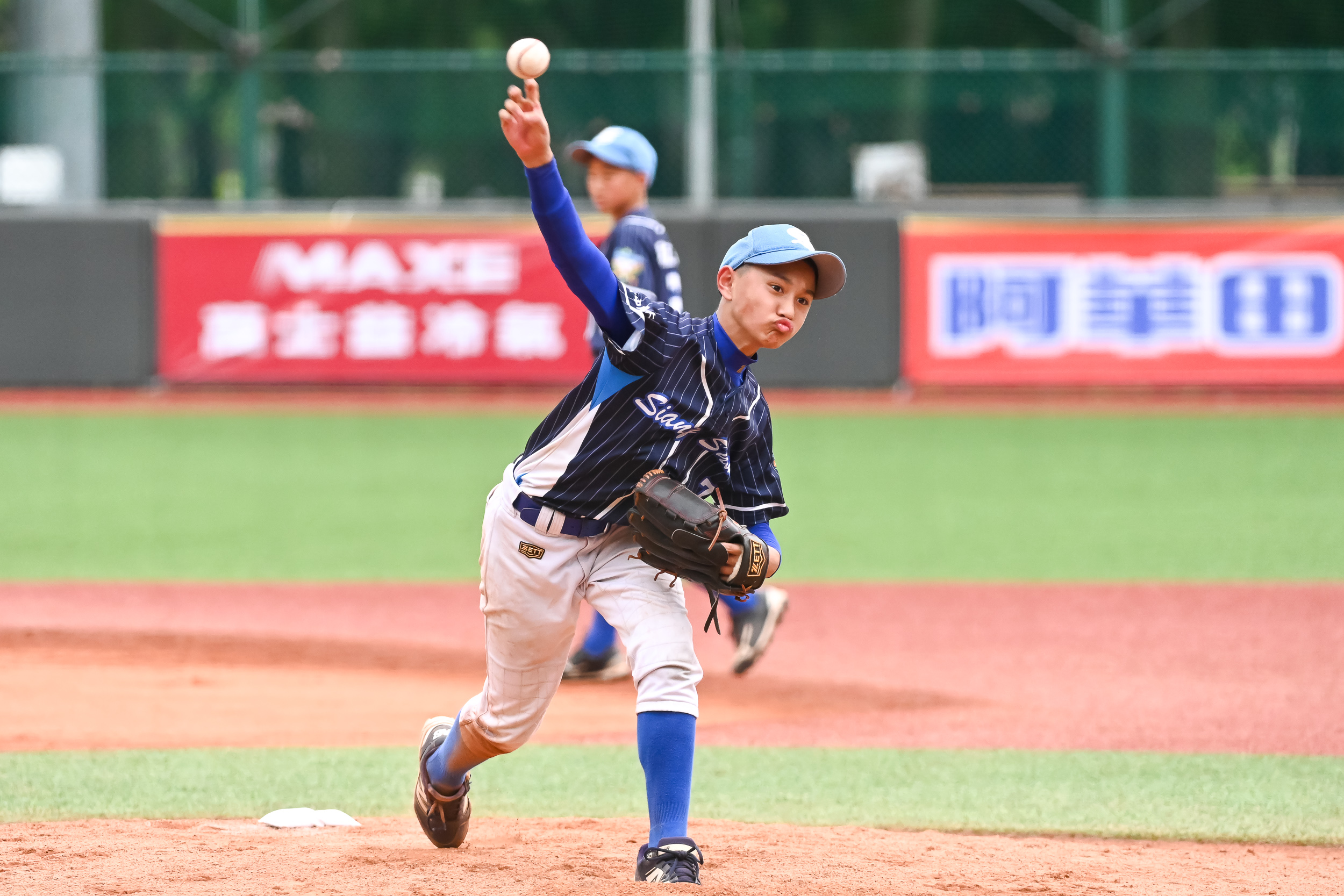 劉宥翔3局7K完美壓制。臺灣世界少棒聯盟提供