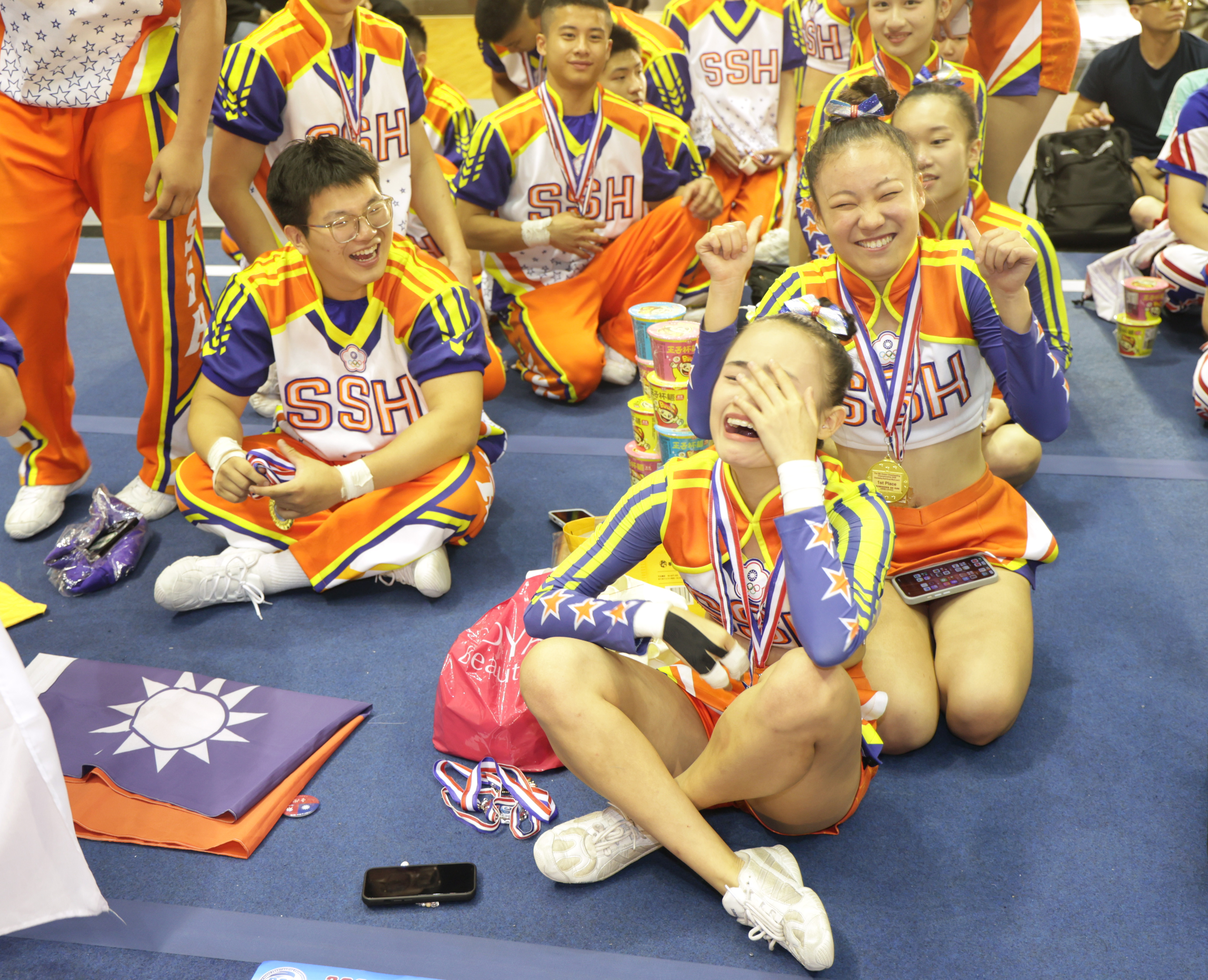 吳安萱喜極而泣。中華民國啦啦隊總會提供