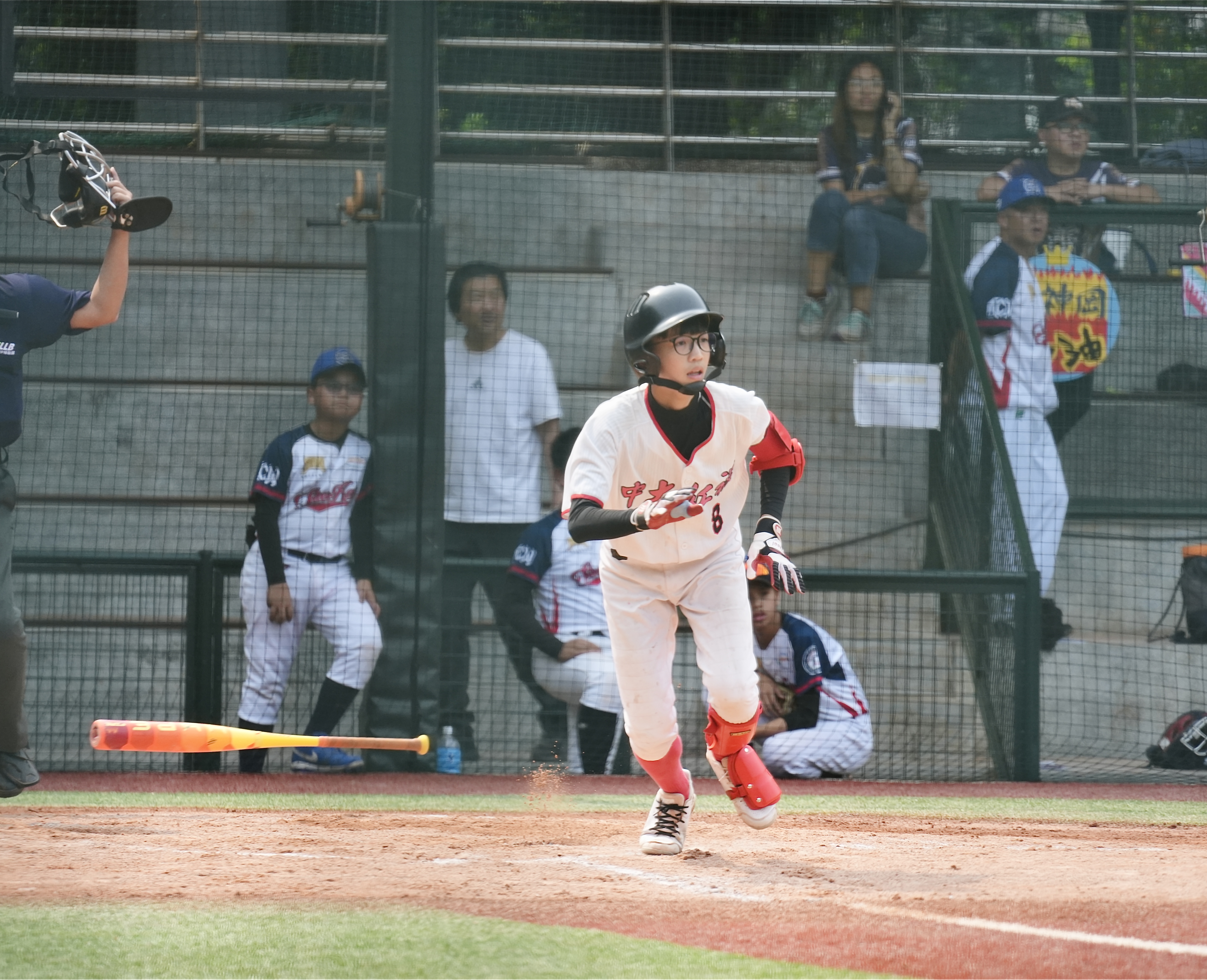 徐翊恩原本投優於打，今天的打擊表現出乎意料。臺灣世界少棒聯盟提供