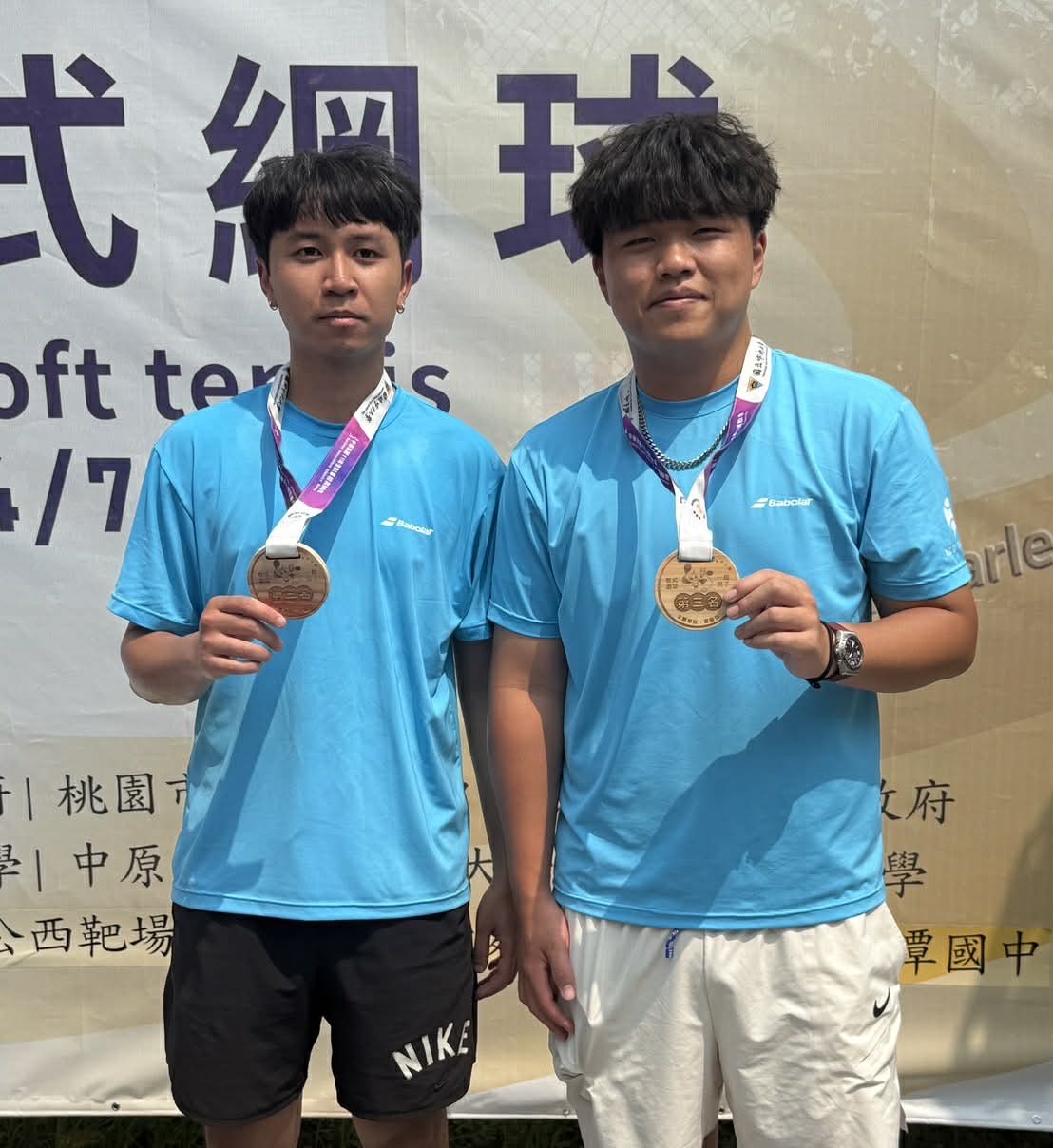 李禾丰與隊友陳達緯再收一般組男雙銅牌。全大運辦公室提供