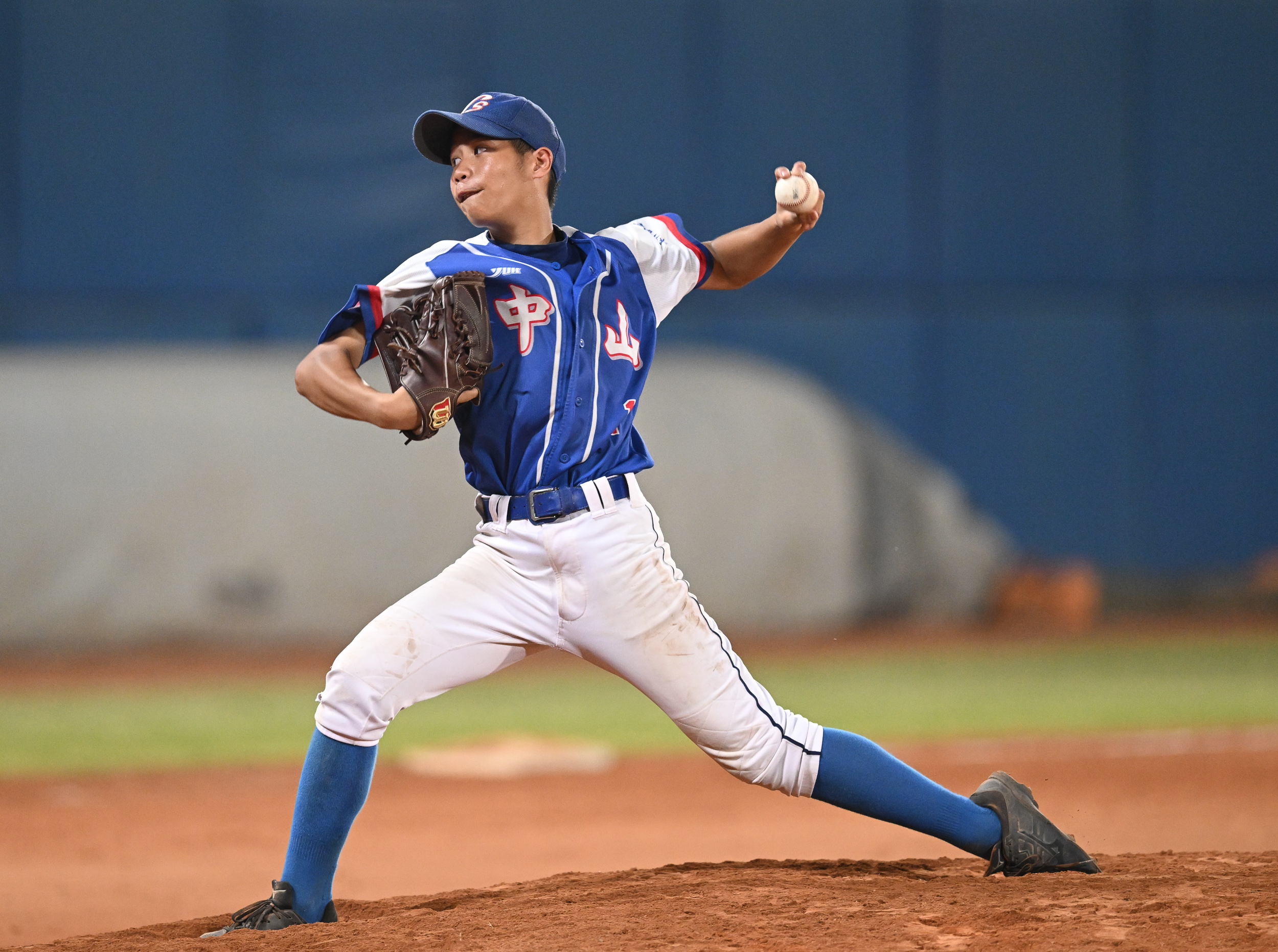 臺中市林以璿用滿95球投6.1局。台灣世界少棒聯盟提供