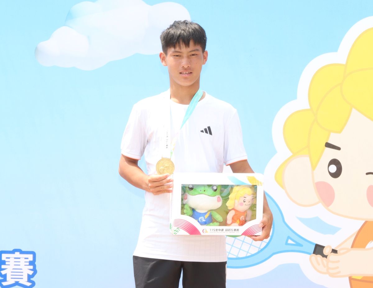 長榮中學應屆畢業生陳冠守摘金結束自己的全中運賽事。臺南市體育局提供