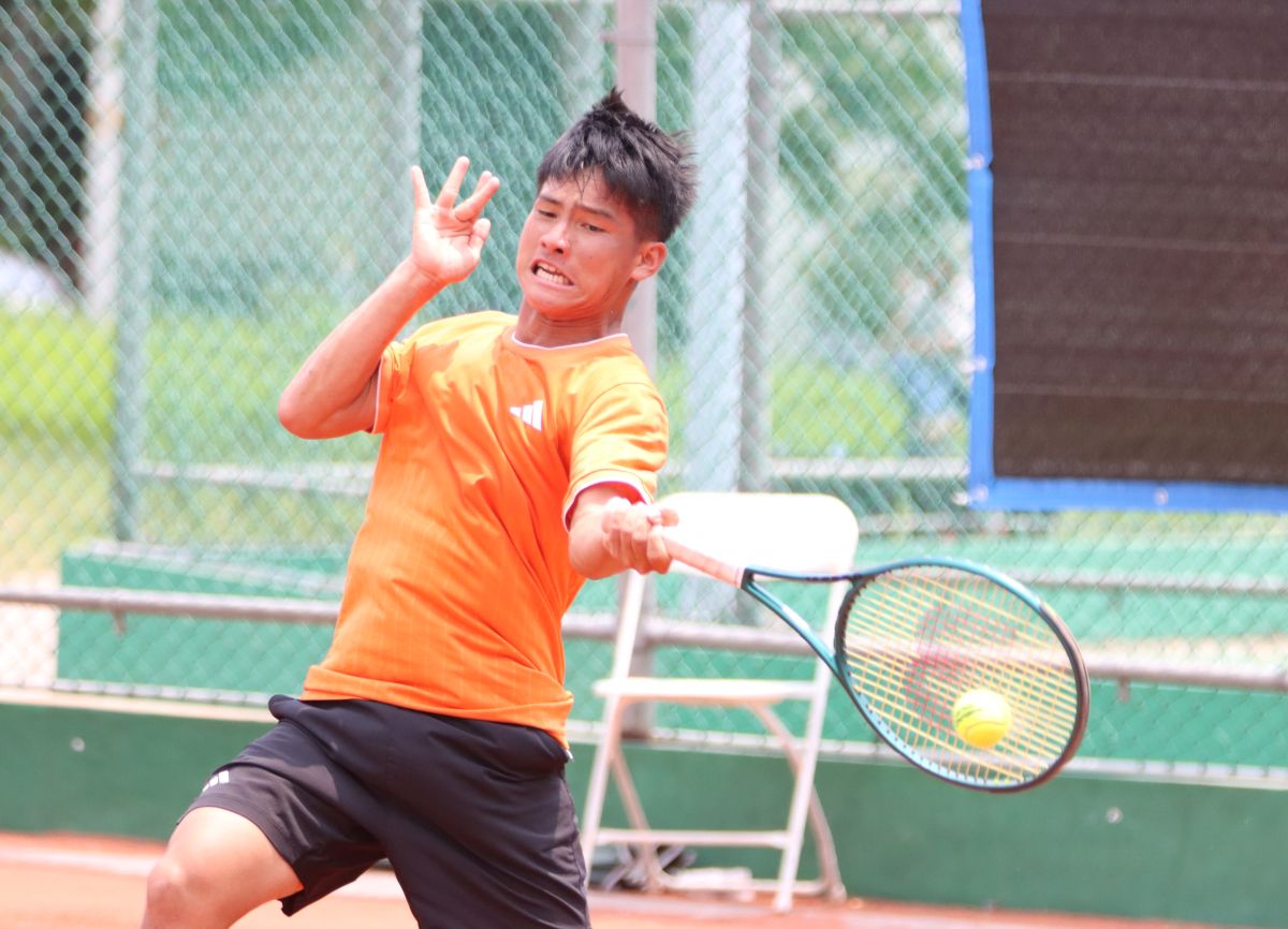 陳冠守的球風與納達爾風格雷同。臺南市體育局提供