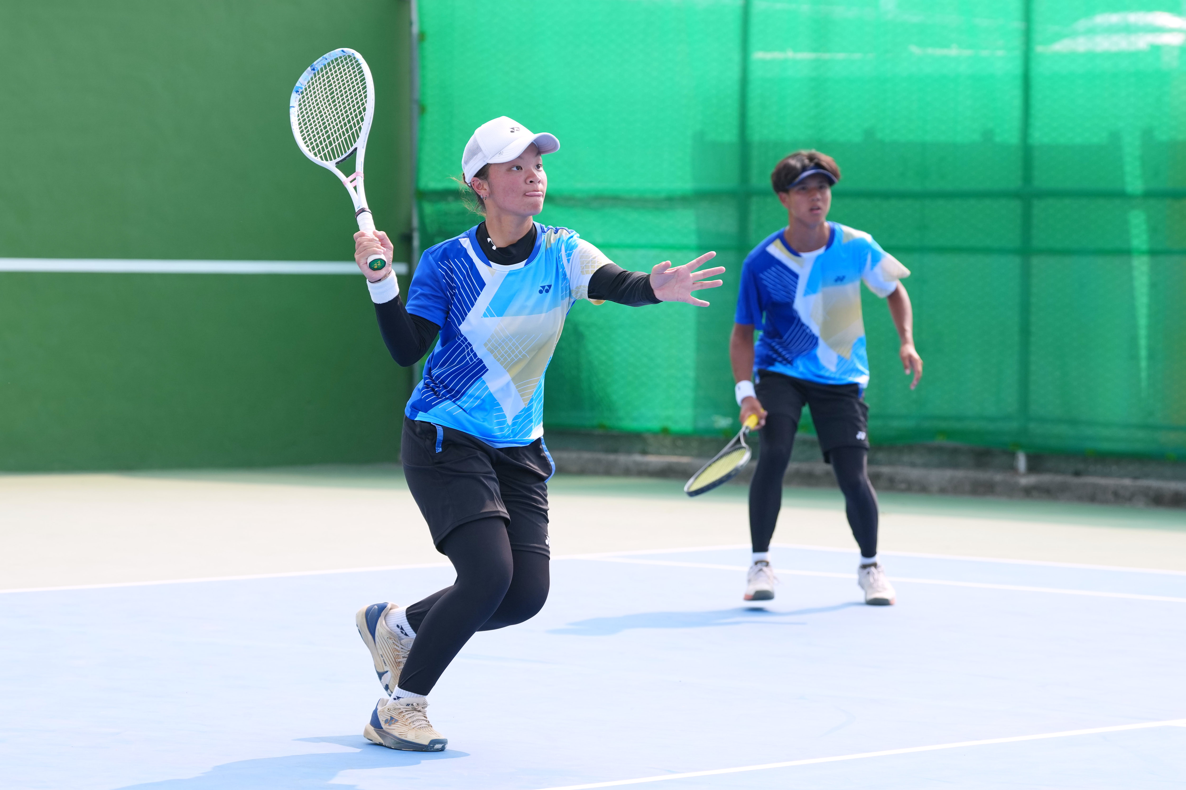 高混雙金牌後壁高中陳筱雯／洪元豐。臺南市體育局提供