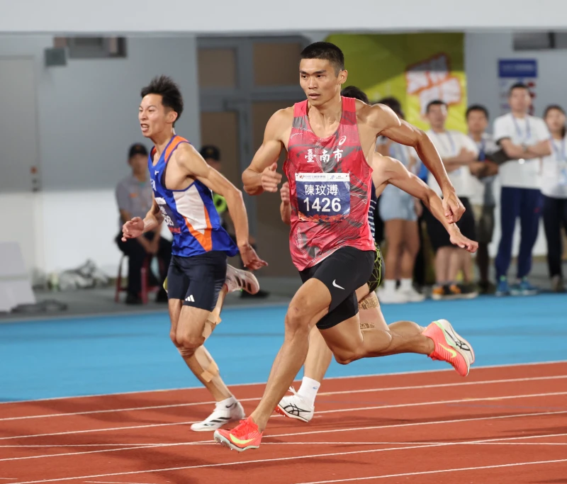 台南市短跑好手陳玟溥有機會在「新北田徑公開賽」秀身手。資料照片
