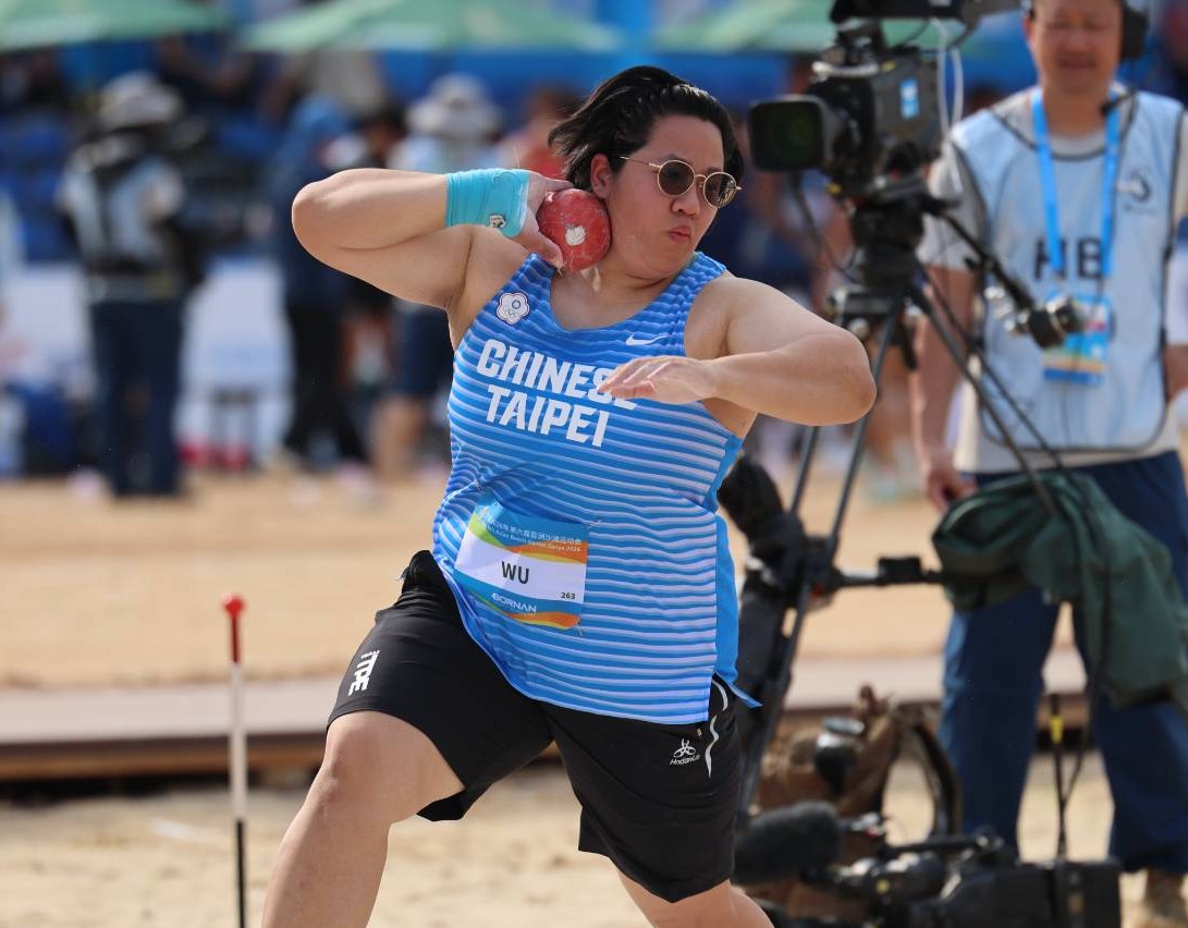 　鉛球吳慈恩創賽季最佳獲銅牌。中華奧會提供