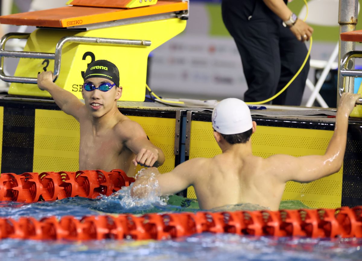 大哥黃品睿拿下蛙式兩銀。郭運復攝