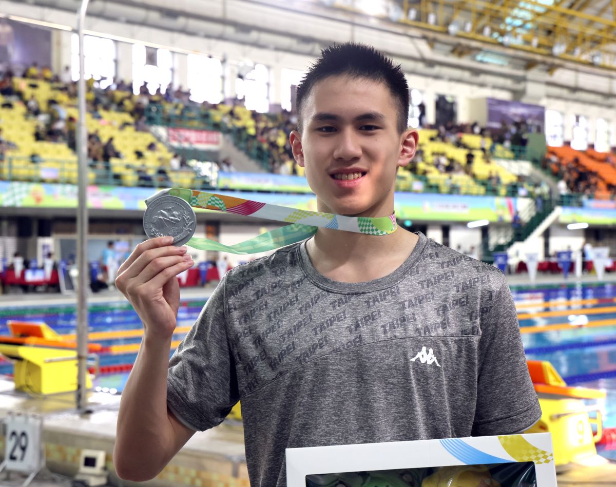 小弟黃柏睿在國男50自奪銀。郭運復攝