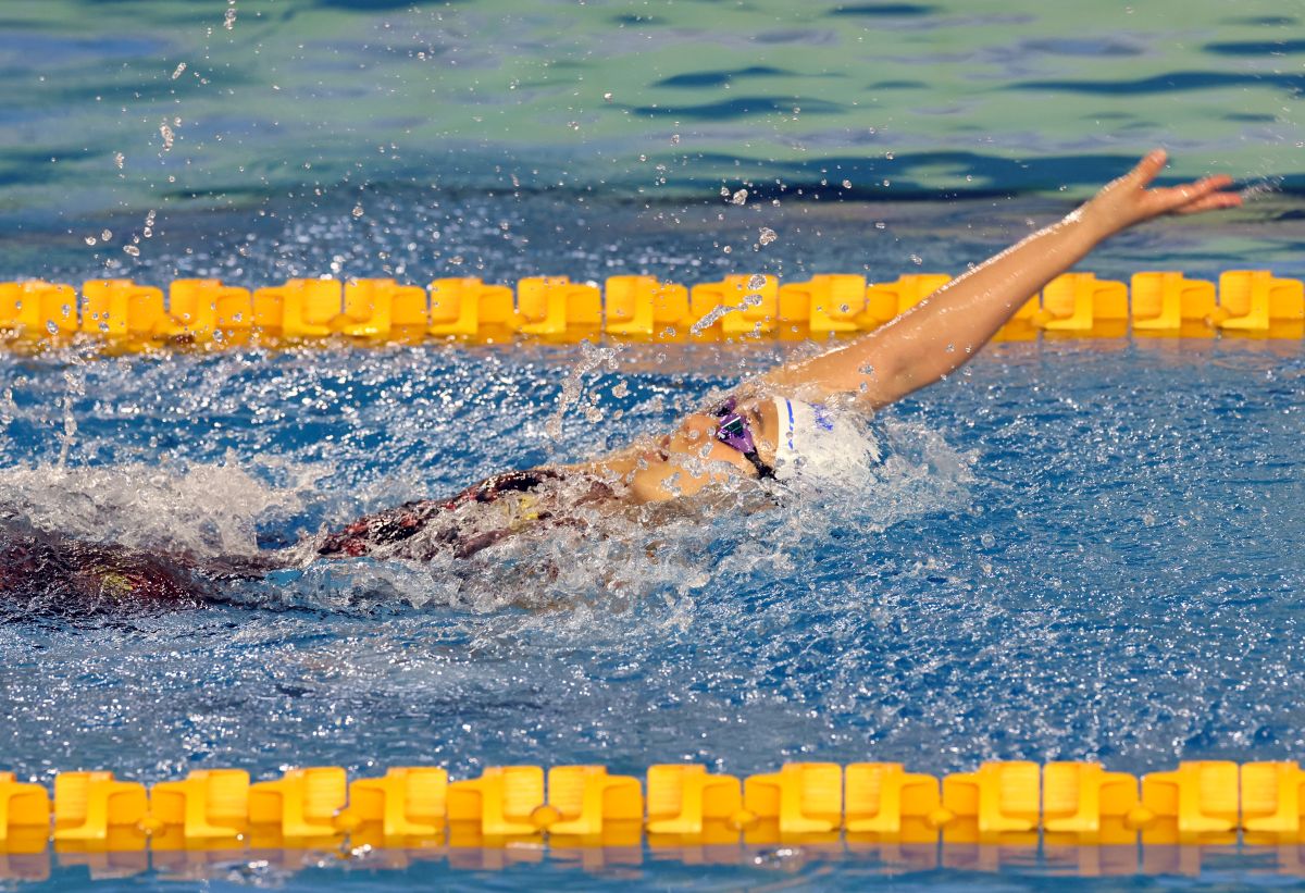 張雅佳達50、100仰的亞運參賽標準。郭運復攝