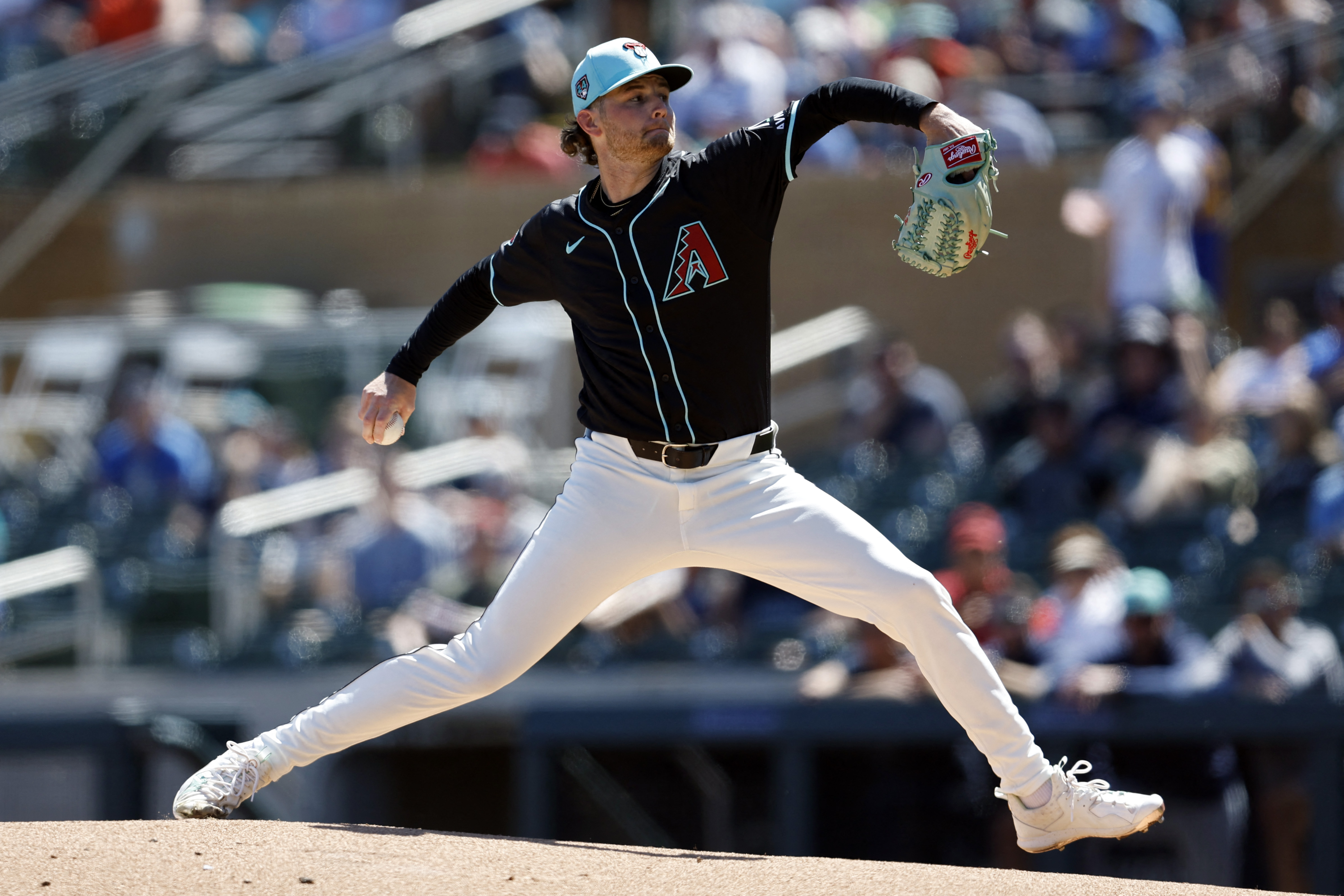 響尾蛇派出Ryne Nelson先發，本季1場先發，0勝0敗，ERA 7.71。法新社