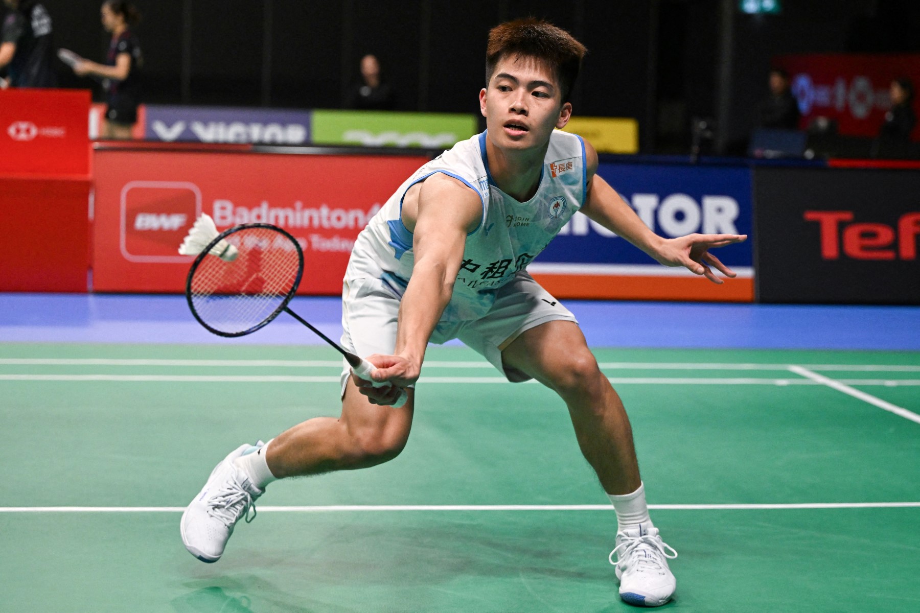 李佳豪意外丟掉關鍵第五點。法新社