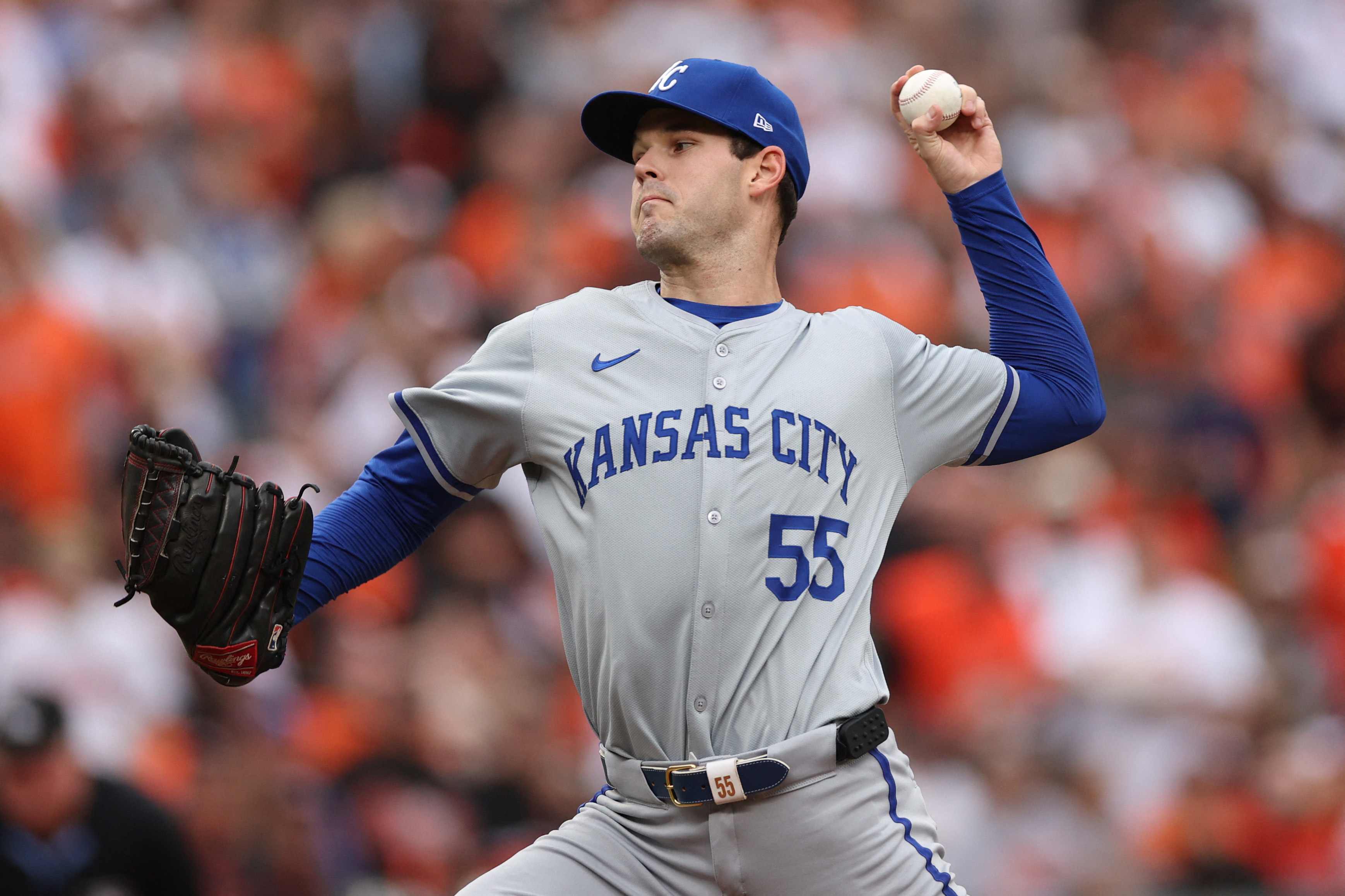 皇家先發Cole Ragans，2場先發0勝2敗，ERA 3.60。法新社