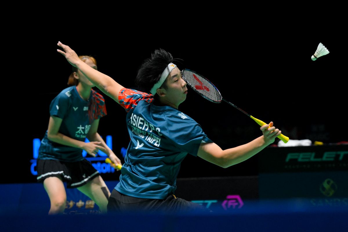 台灣第一女雙謝沛珊／洪恩慈亞錦8強止步。法新社