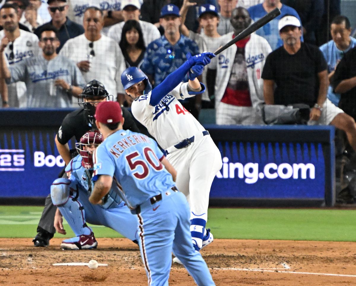 洛杉磯道奇外野手帕耶茲（Andy Pages）目前是國聯打擊王。法新社