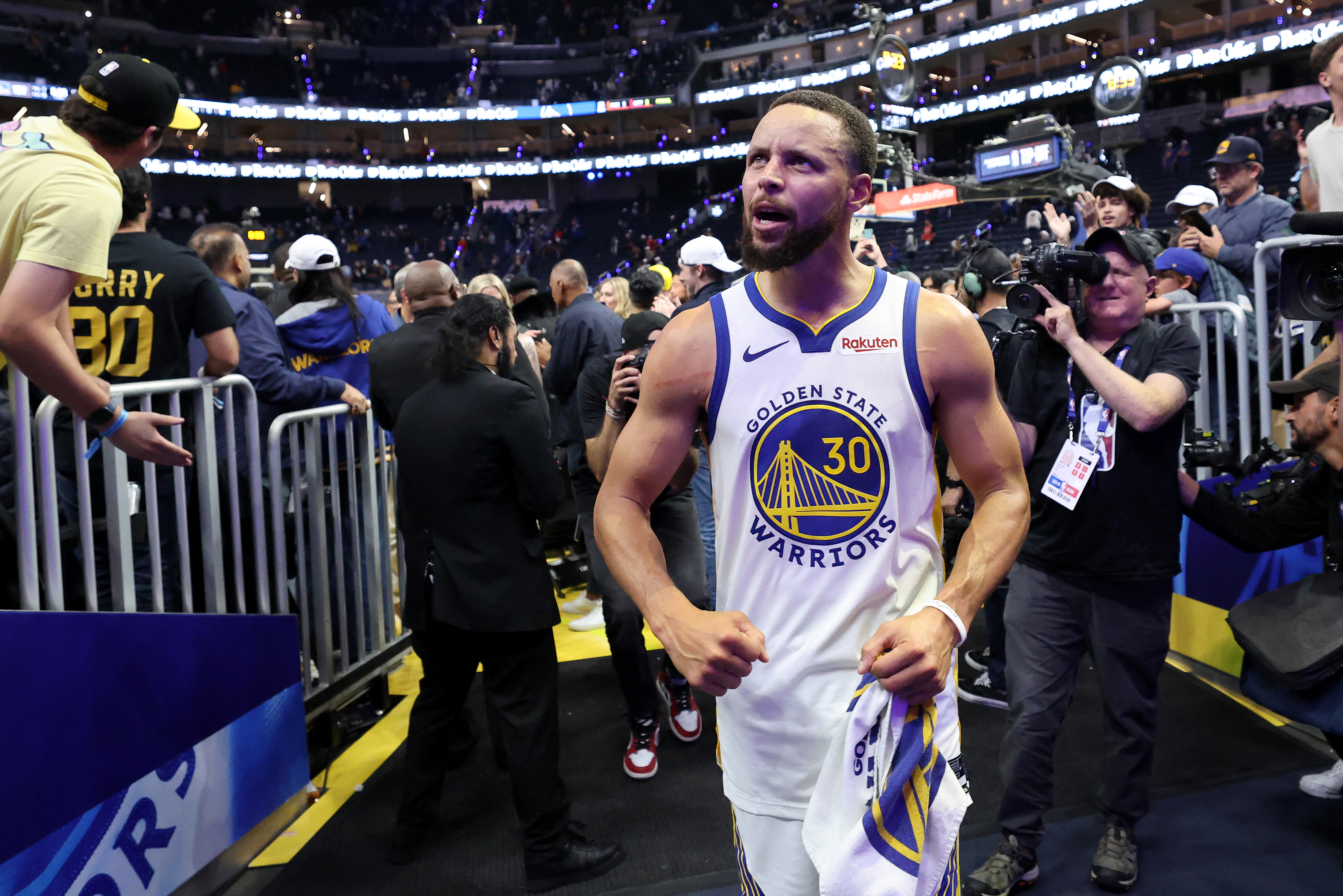 你永遠都不能忽視有柯瑞(Stephen Curry)在陣的勇士。法新社