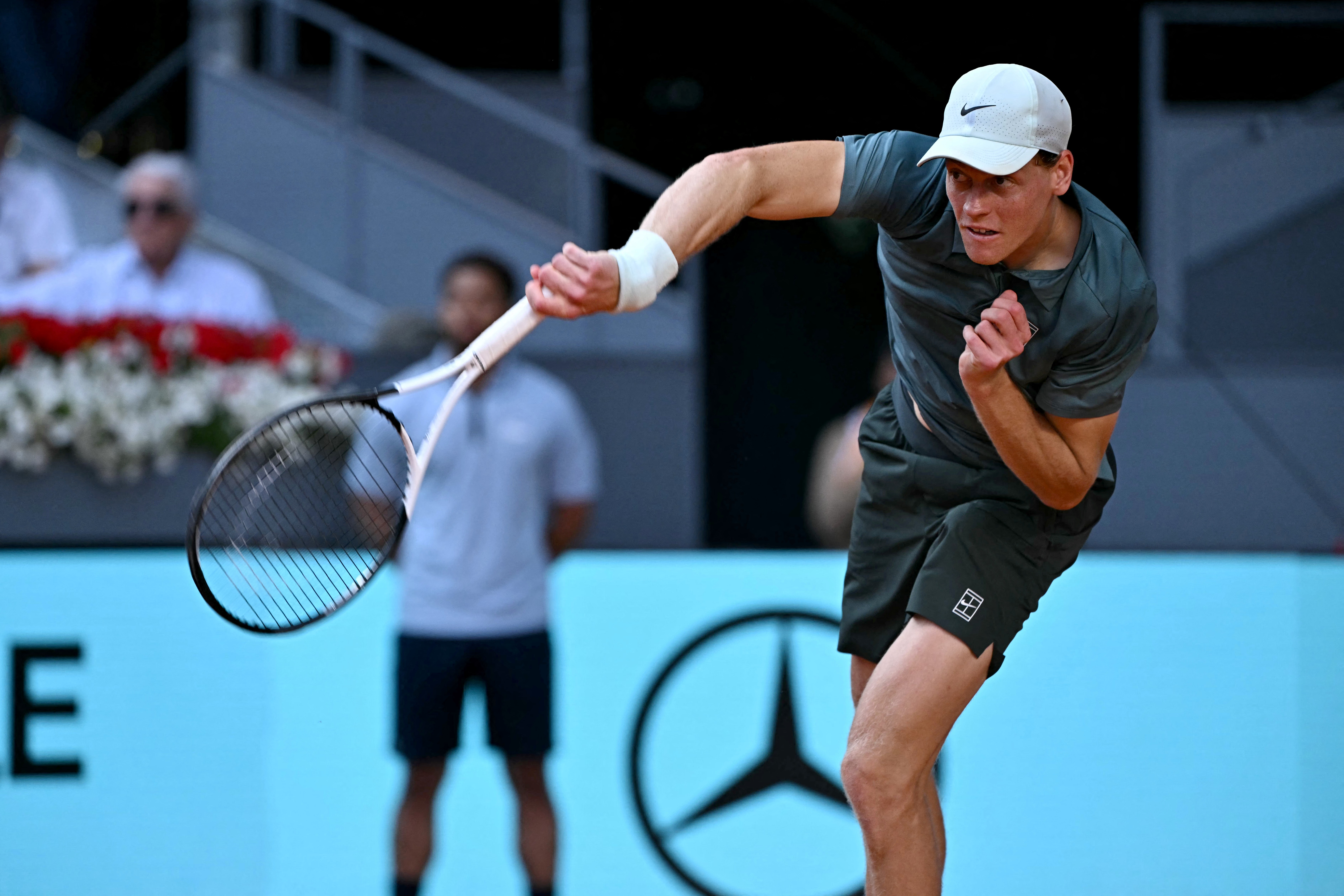 世界排名第一的義大利網球好手辛納（Jannik Sinner）成功踏出五連冠的第一步。法新社