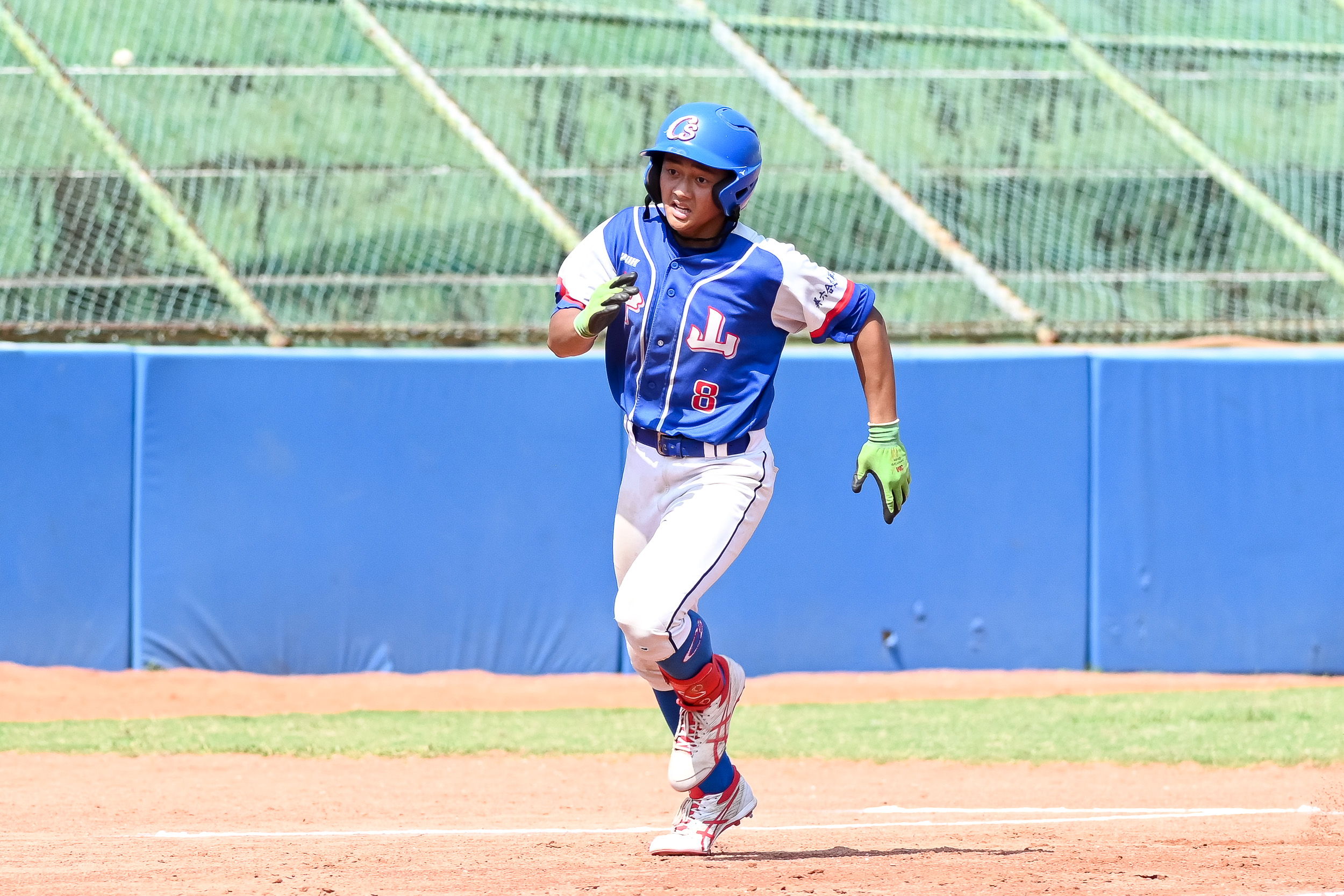 鄭軍跑出場內全壘打。臺灣世界少棒聯盟提供