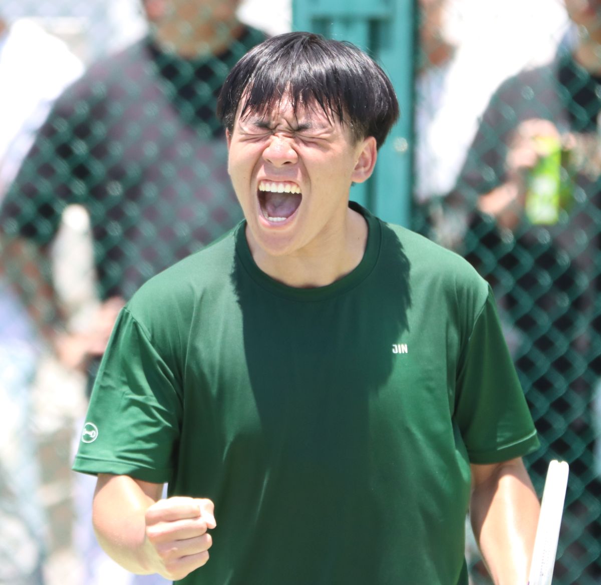 彰師大吳伯宇在準決賽第三點以8-6險勝國體大劉子誠，助彰師大闖入金牌戰後握拳狂吼。四維體育推廣教育基金會 提供