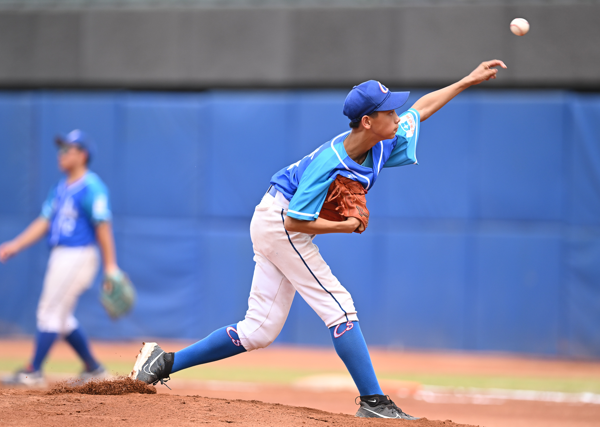 黃力垣先發3局吞敗。台灣世界少棒聯盟提供