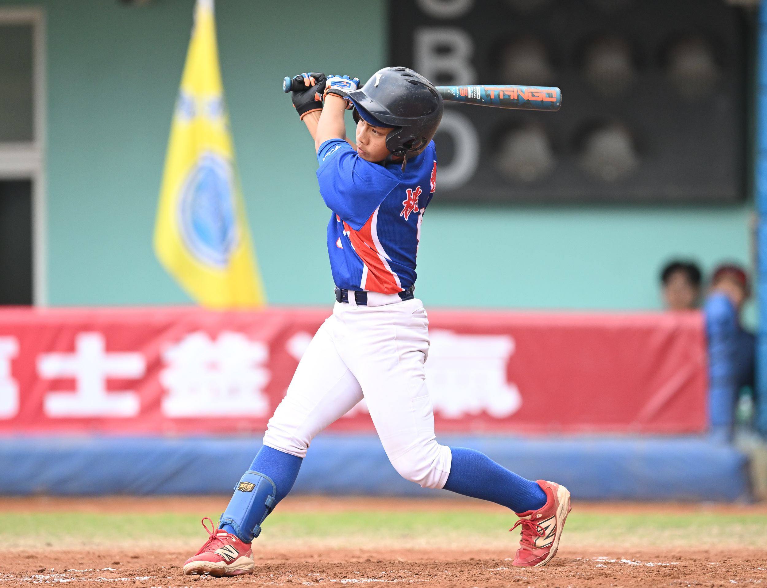 趙子恩雙安帶有1分打點。台灣世界少棒聯盟提供