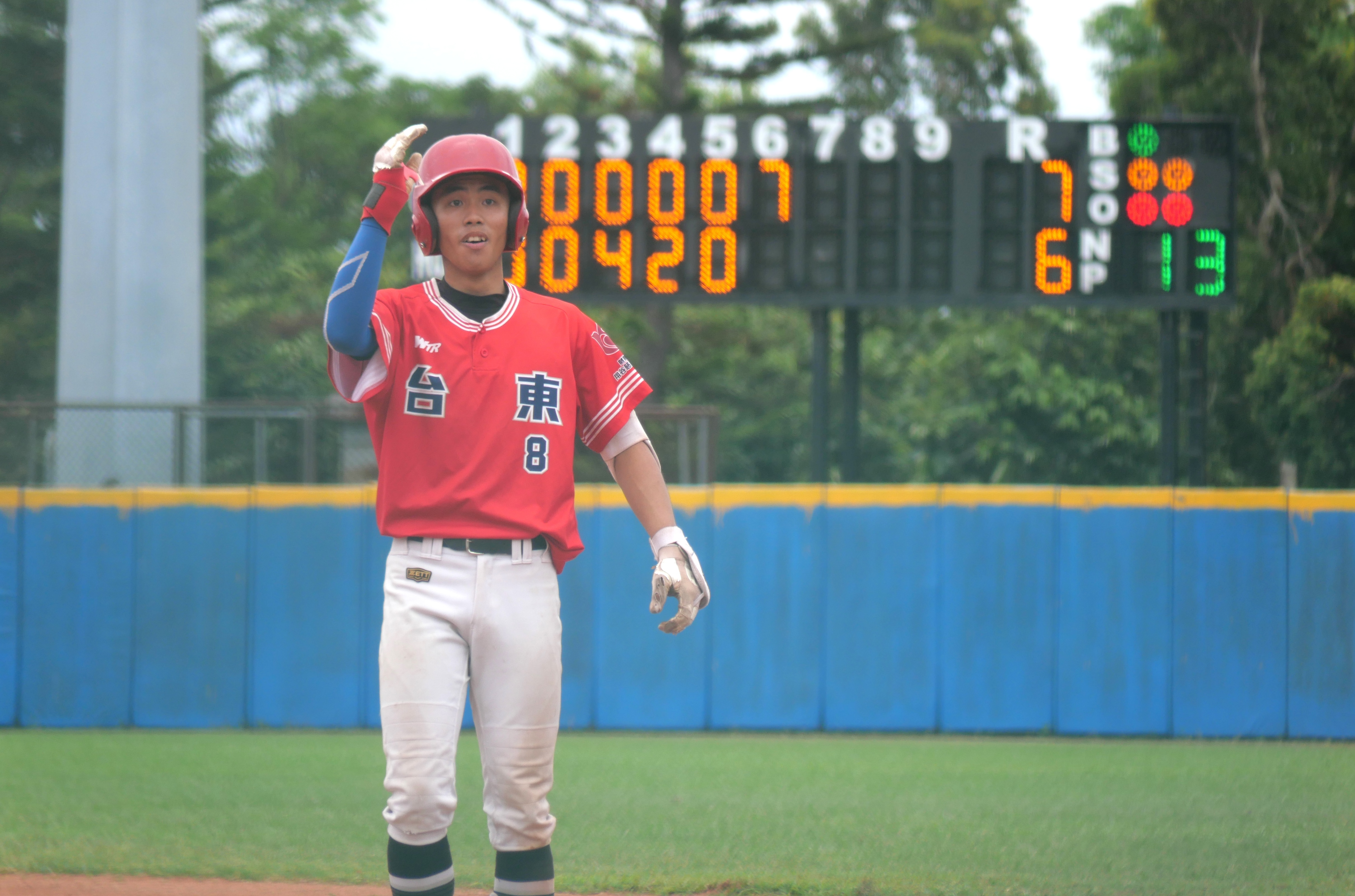 林俞安敲出逆轉安。吳敏欣攝