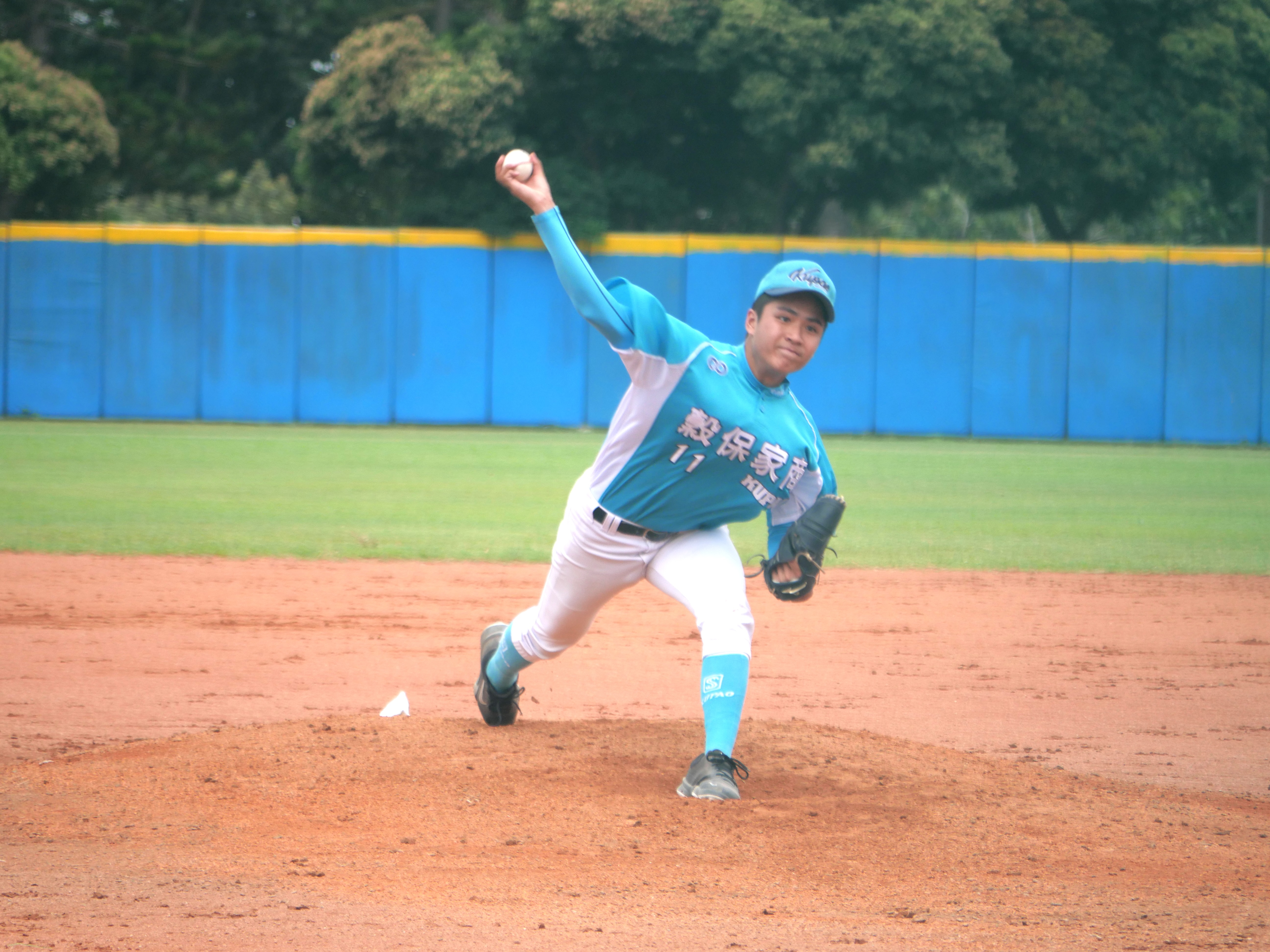 王銘賢冠軍戰勝投。吳敏欣攝