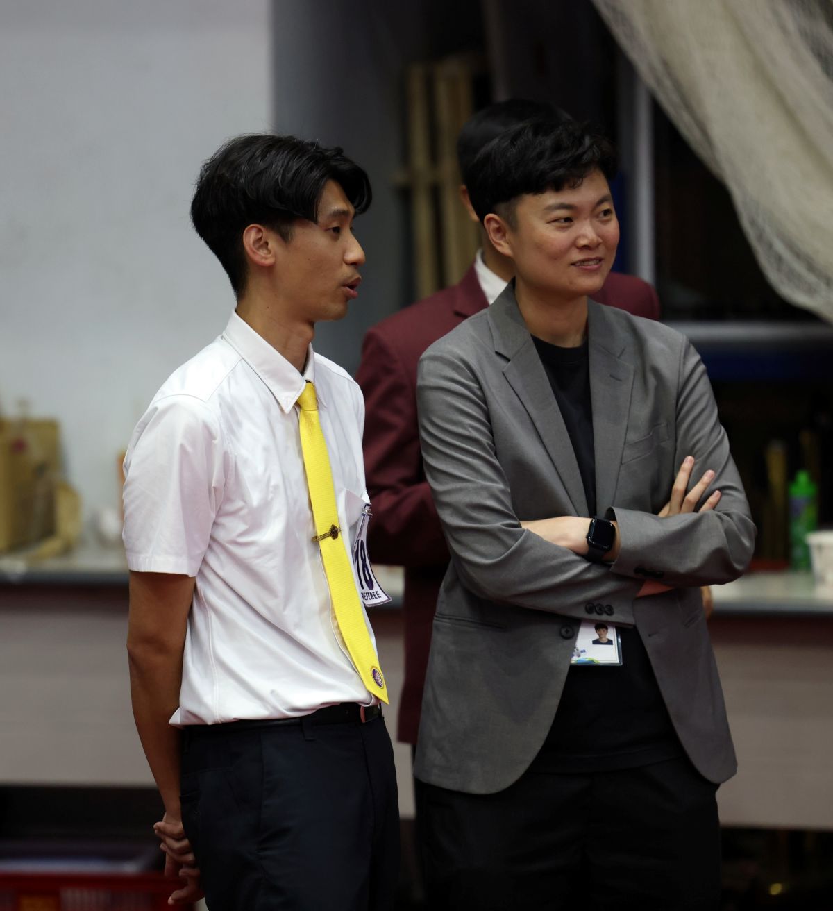 國訓副執行長莊佳佳全大運場邊助陣。全大運辦公室提供