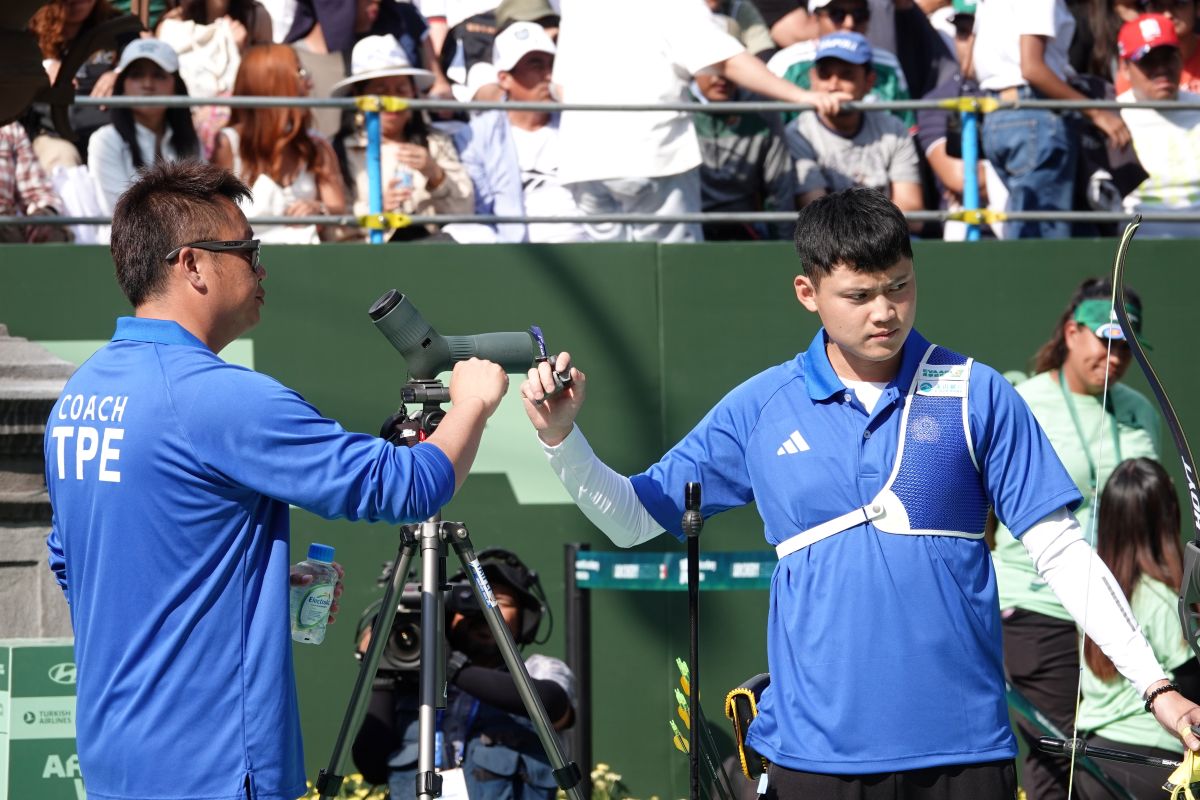 湯智鈞力戰五局後惜負奪銀。射箭協會提供