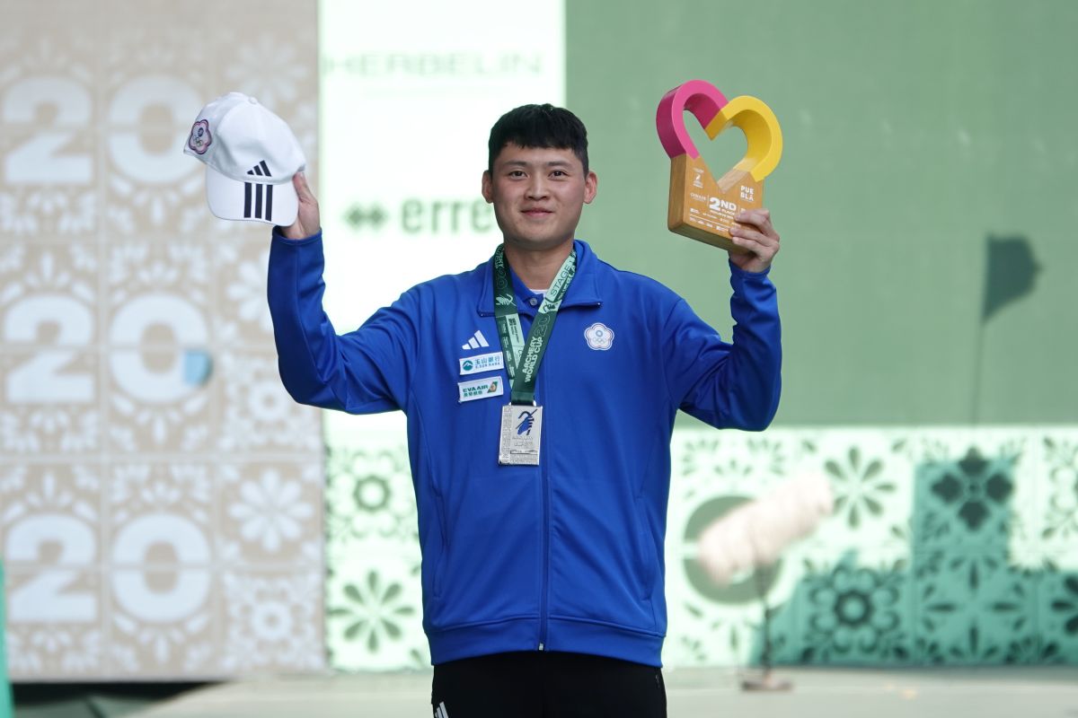 湯智鈞在今年世界盃首站射銀。射箭協會提供