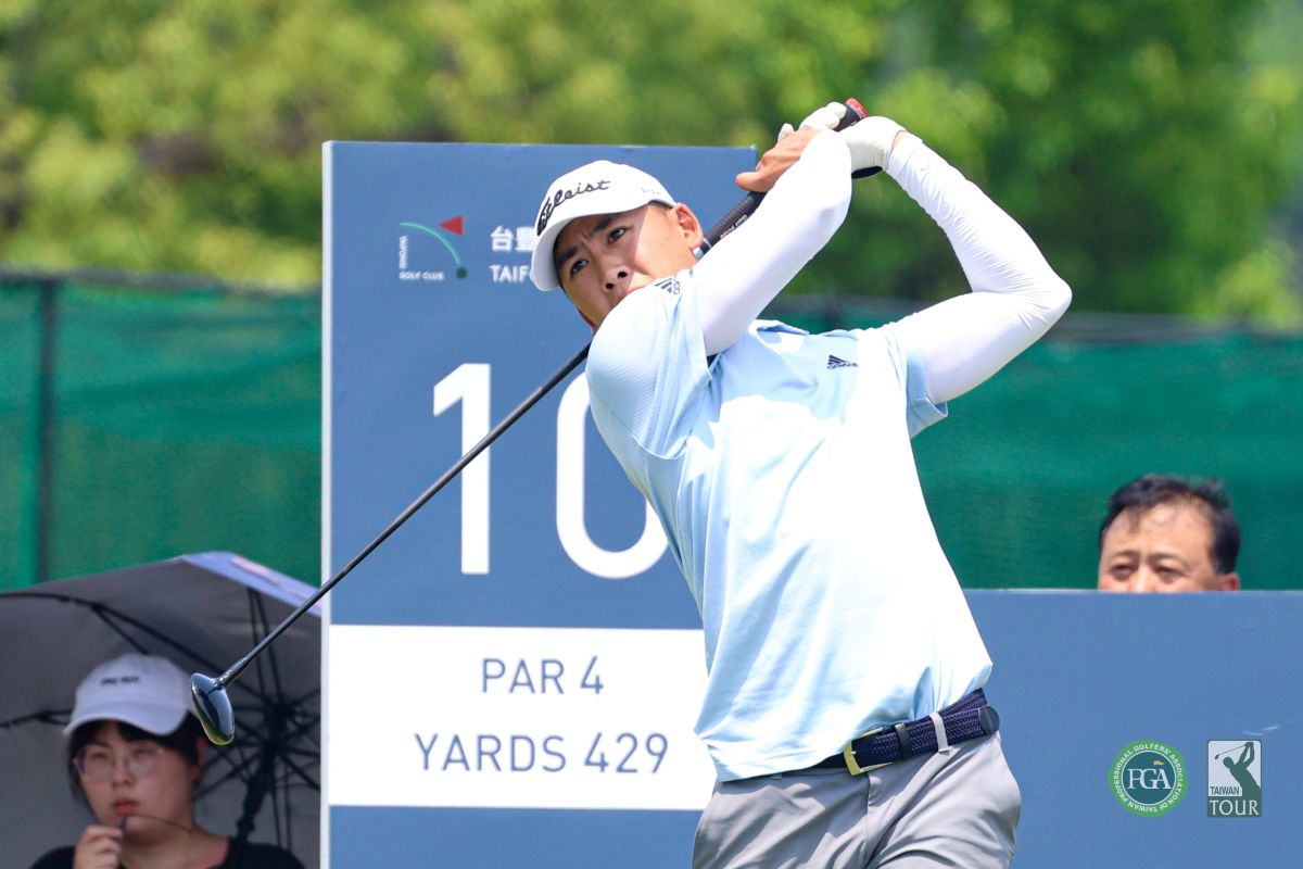 美國選手伴翔太郎第一回合以67-5桿暫並列第二。Tpga／林聖凱攝