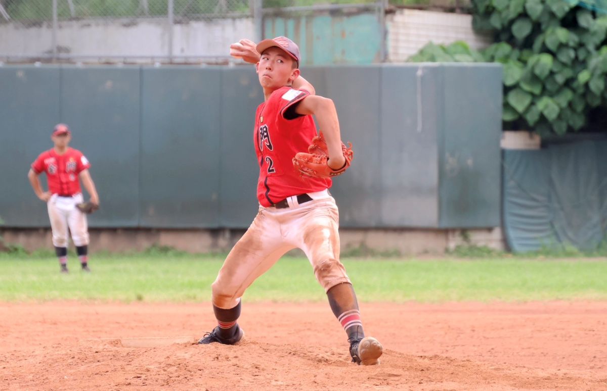 陳柏禕後援6局失3分拿下勝投。學生棒聯提供