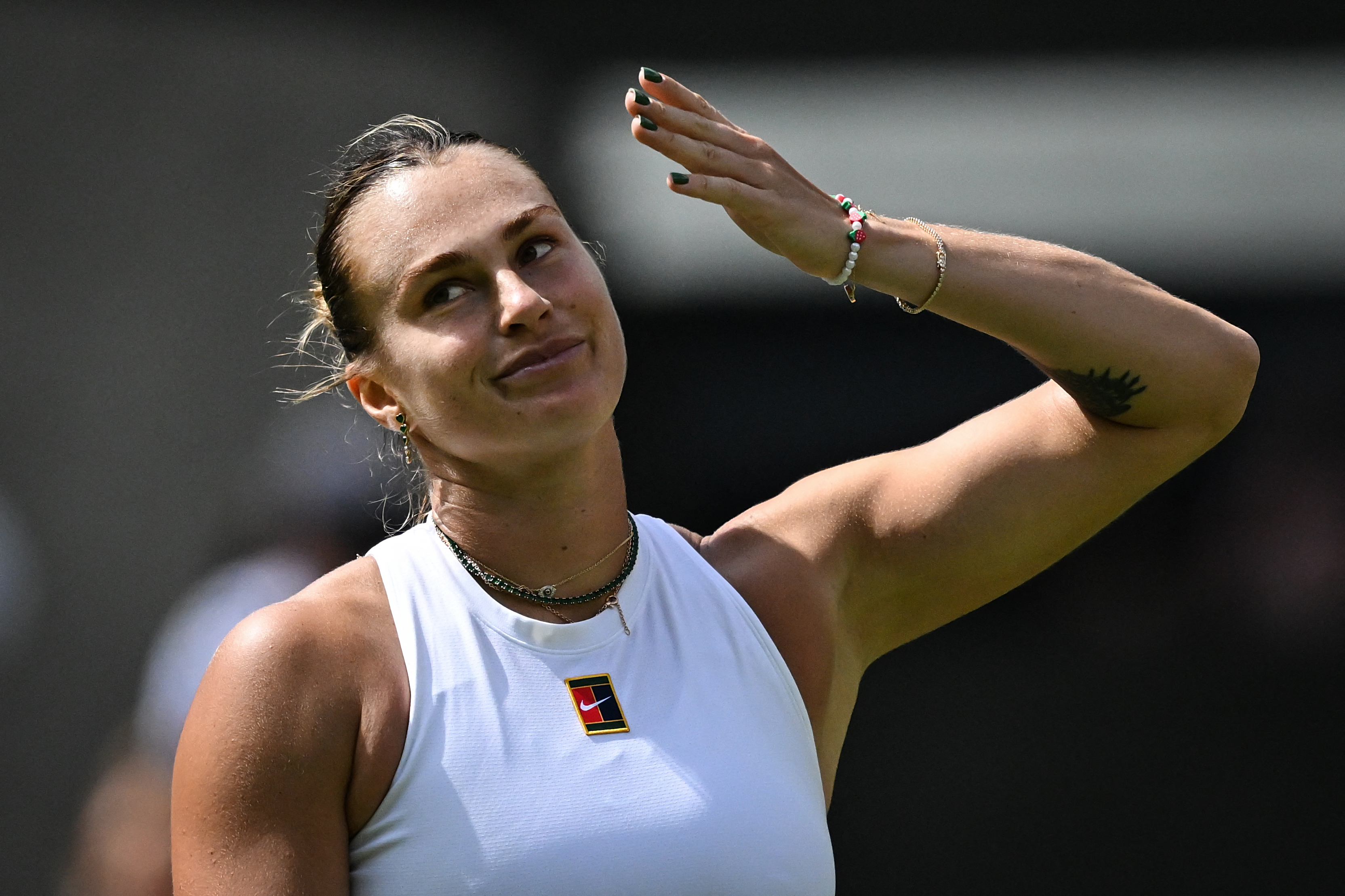 世界排名第一的白俄羅斯球后莎芭蓮卡（Aryna Sabalenka）準備有所行動。法新社