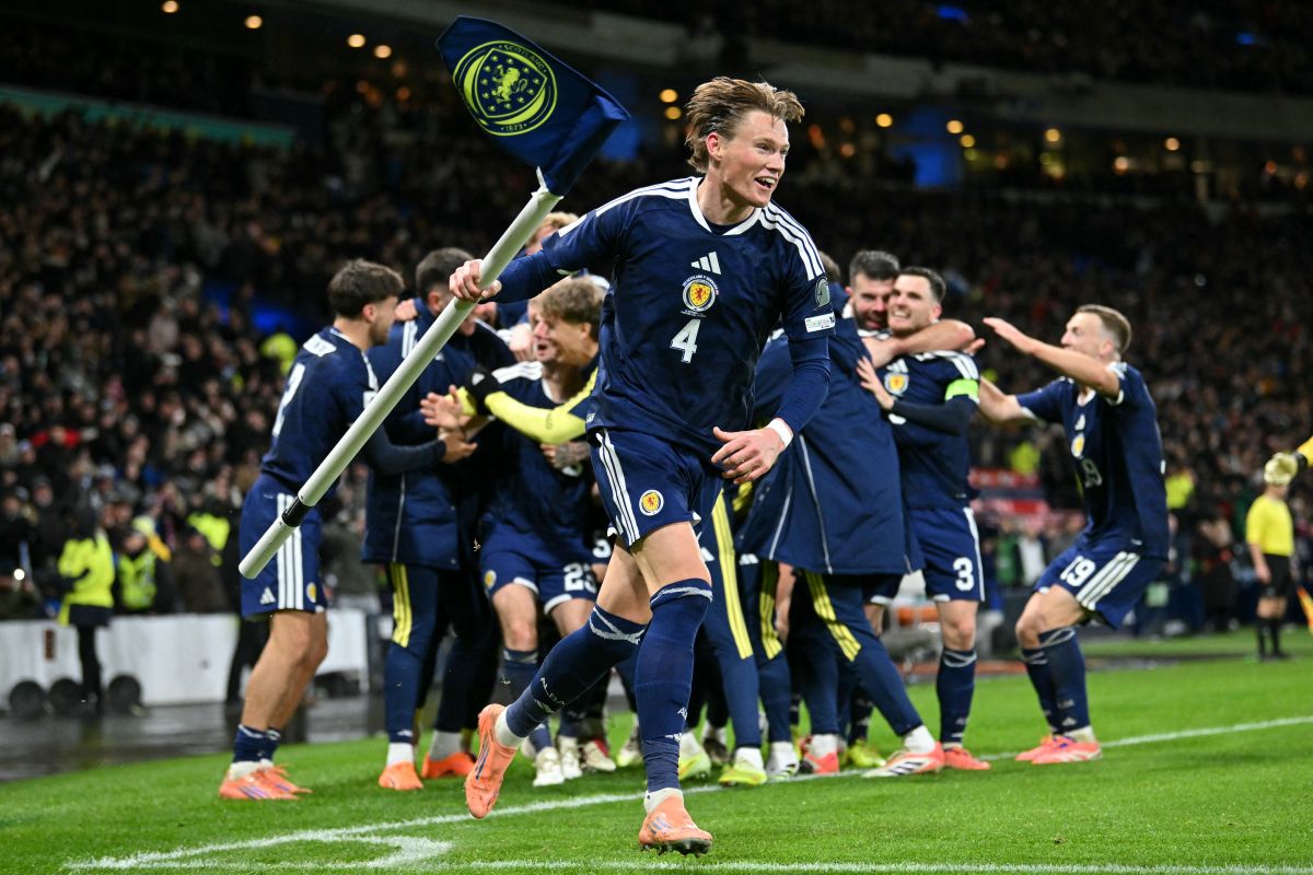 中場麥克托米奈(Scott McTominay)是蘇格蘭的最強火力。法新社
