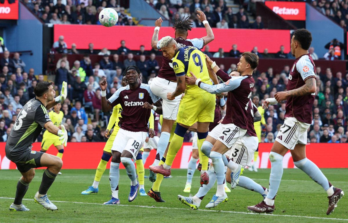理查利森（Richarlison）頭槌進球。法新社