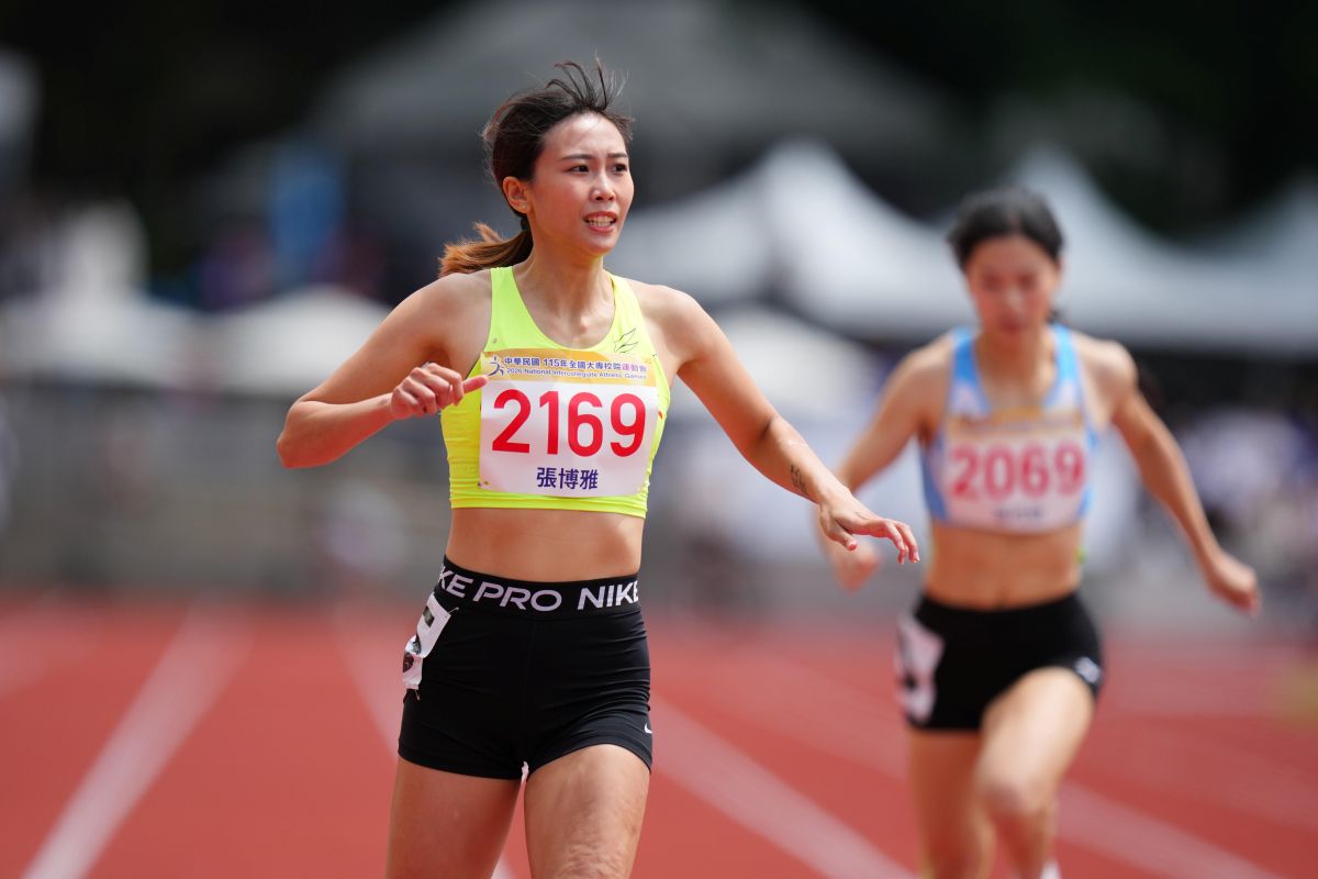 張博雅女子200公尺五連霸。全大運辦公室提供