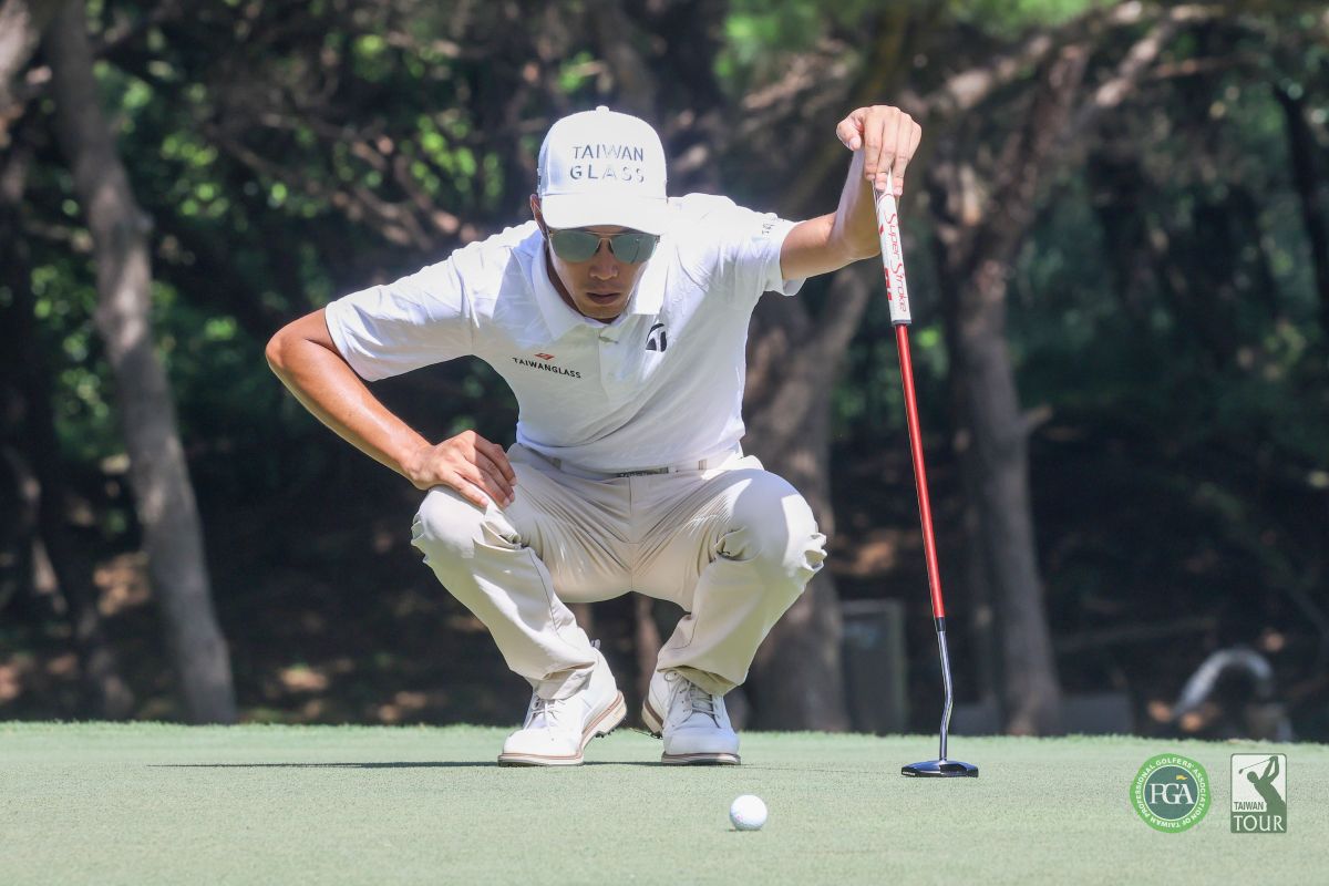 台灣選手張緯綸第一回合以67桿-5暫並列第四。Tpga/林聖凱攝