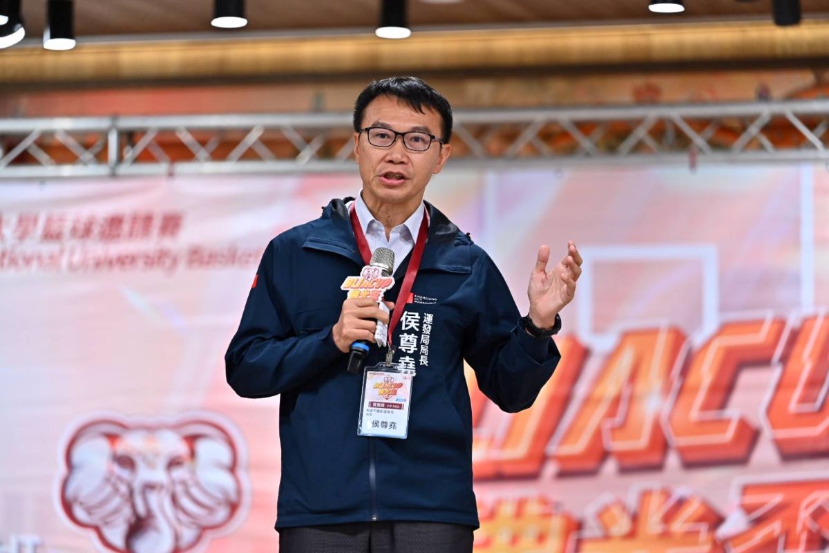 高雄市運動發展局長侯尊堯分享攜手佛光山,成就圓滿很多場賽事,也力行「三好」精神。佛光山 提供