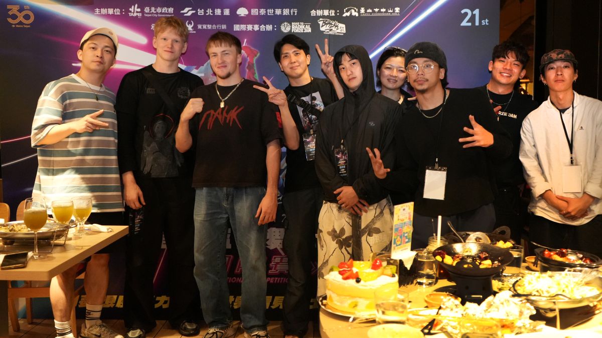 來自世界各地的選手群齊聚台北一同享用台北美食,準備挑戰8月23日登場的捷運盃國際霹靂舞邀請賽。大會提供