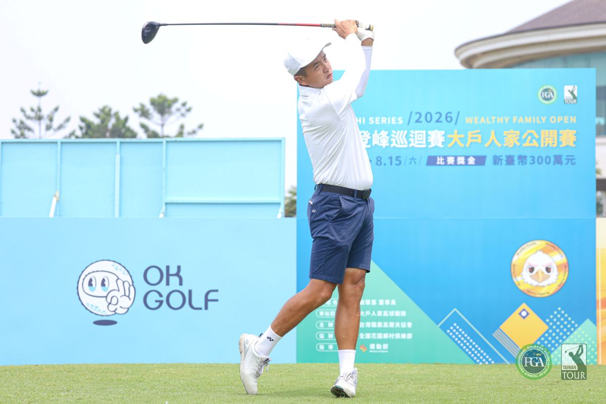 劉又睿第一回合以65桿-7暫居第二。Tpga/林聖凱攝