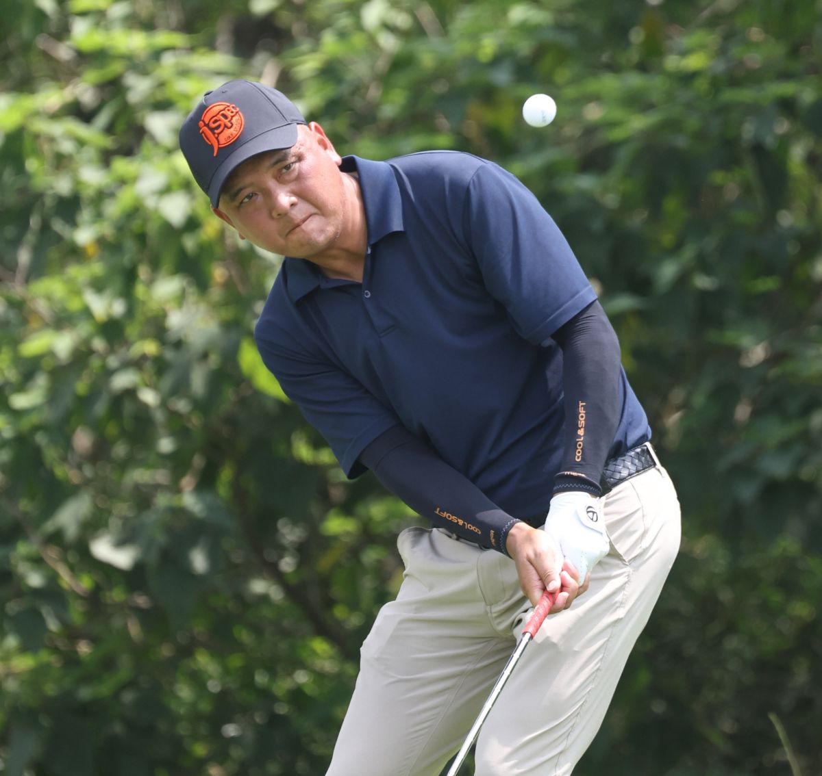 呂偉智第一回合以69桿 3暫並列第四。Tpga /林聖凱攝