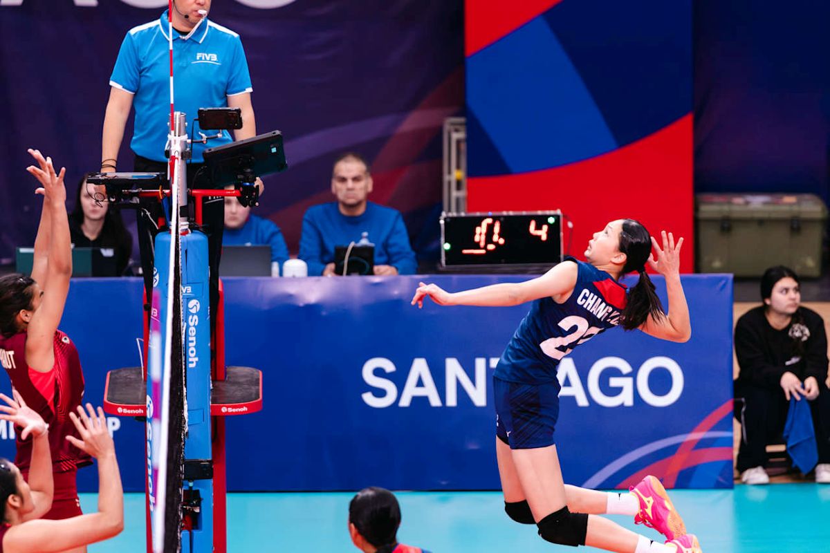 張芸甄攻下全隊最高25分。摘自Volleyball World