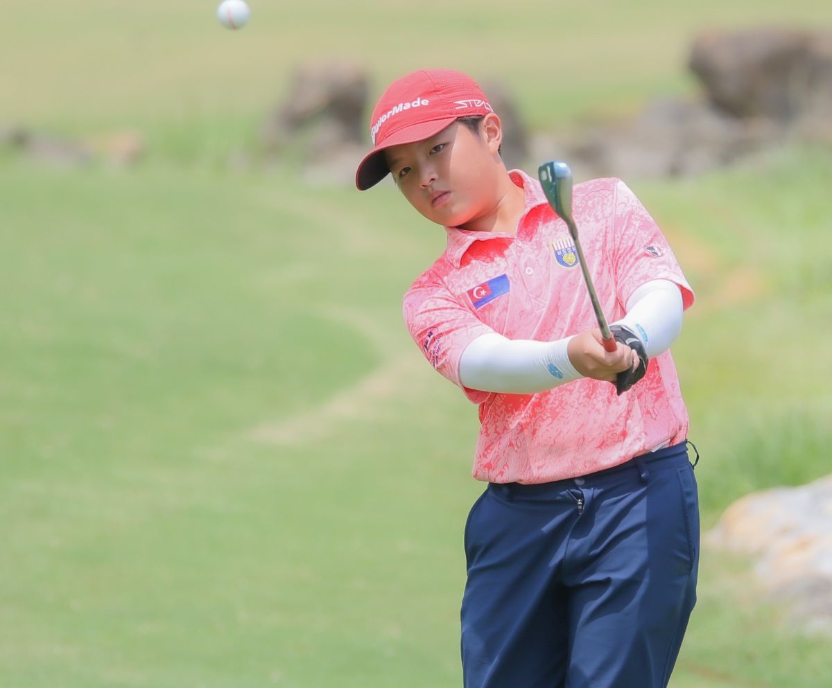 業餘C組馬來西亞選手洪可勳第一回合打出79桿7暫居領先。Tlpga/葉勇宏攝