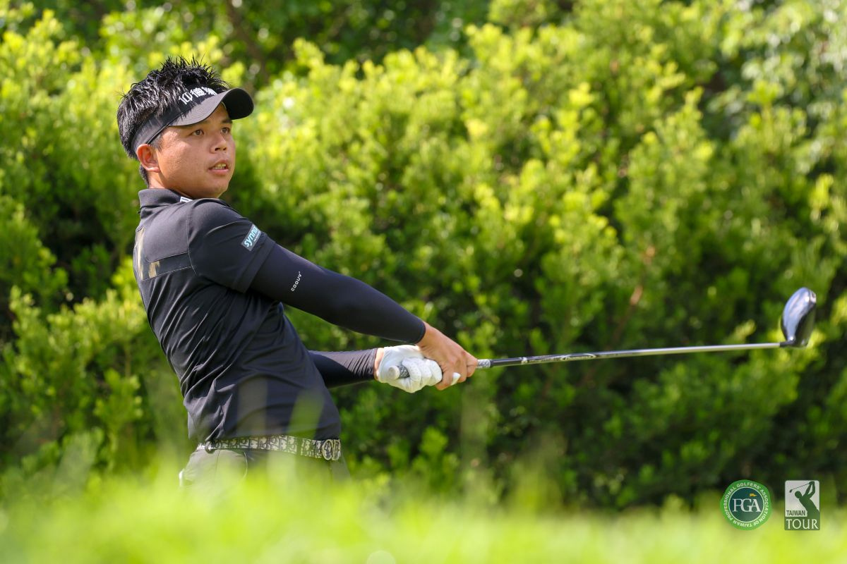 洪健堯以三回合總桿203桿-13暫居第二。Tpga /林聖凱攝