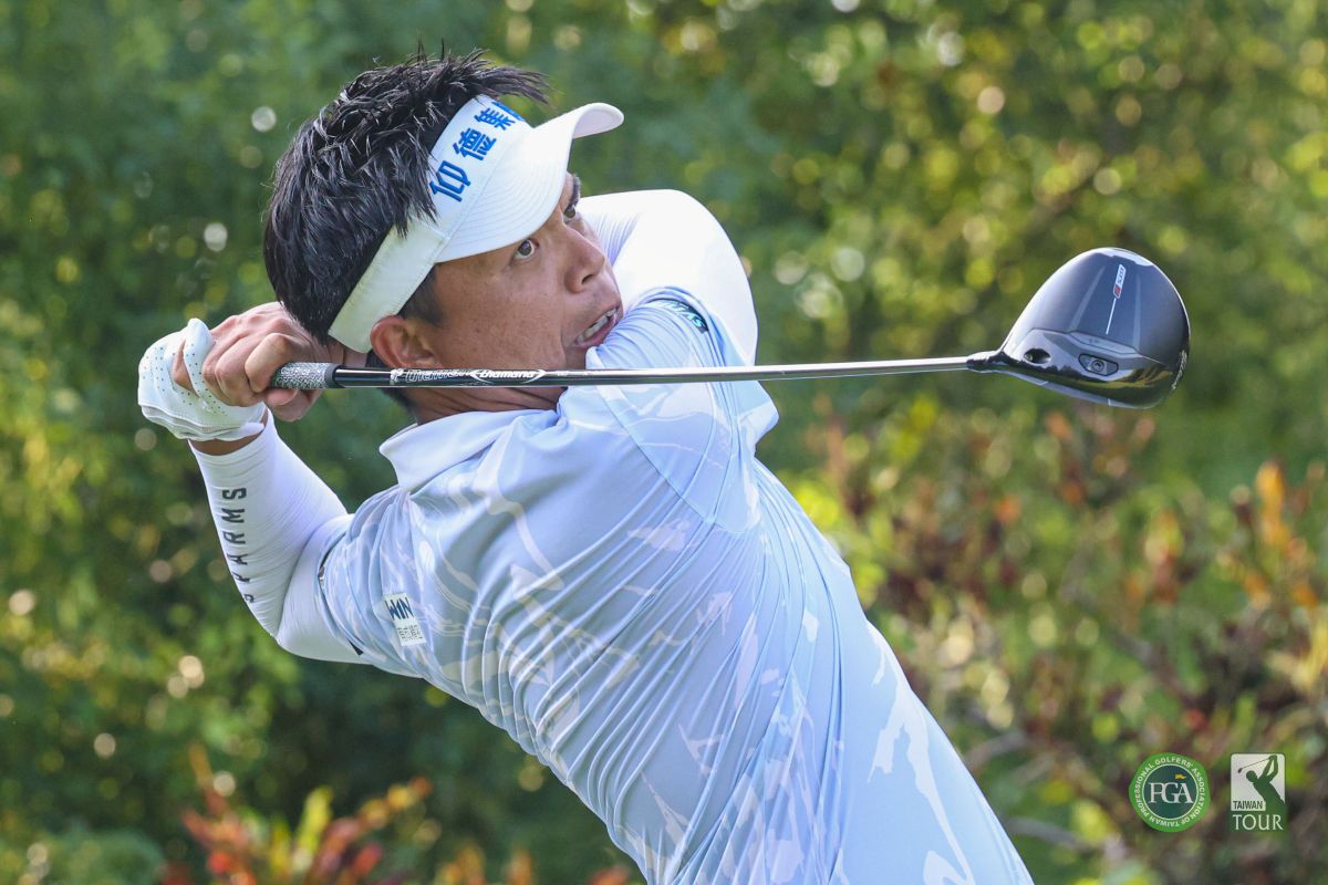 洪健堯以兩回合總桿137桿-7暫並列第二。Tpga /林聖凱攝