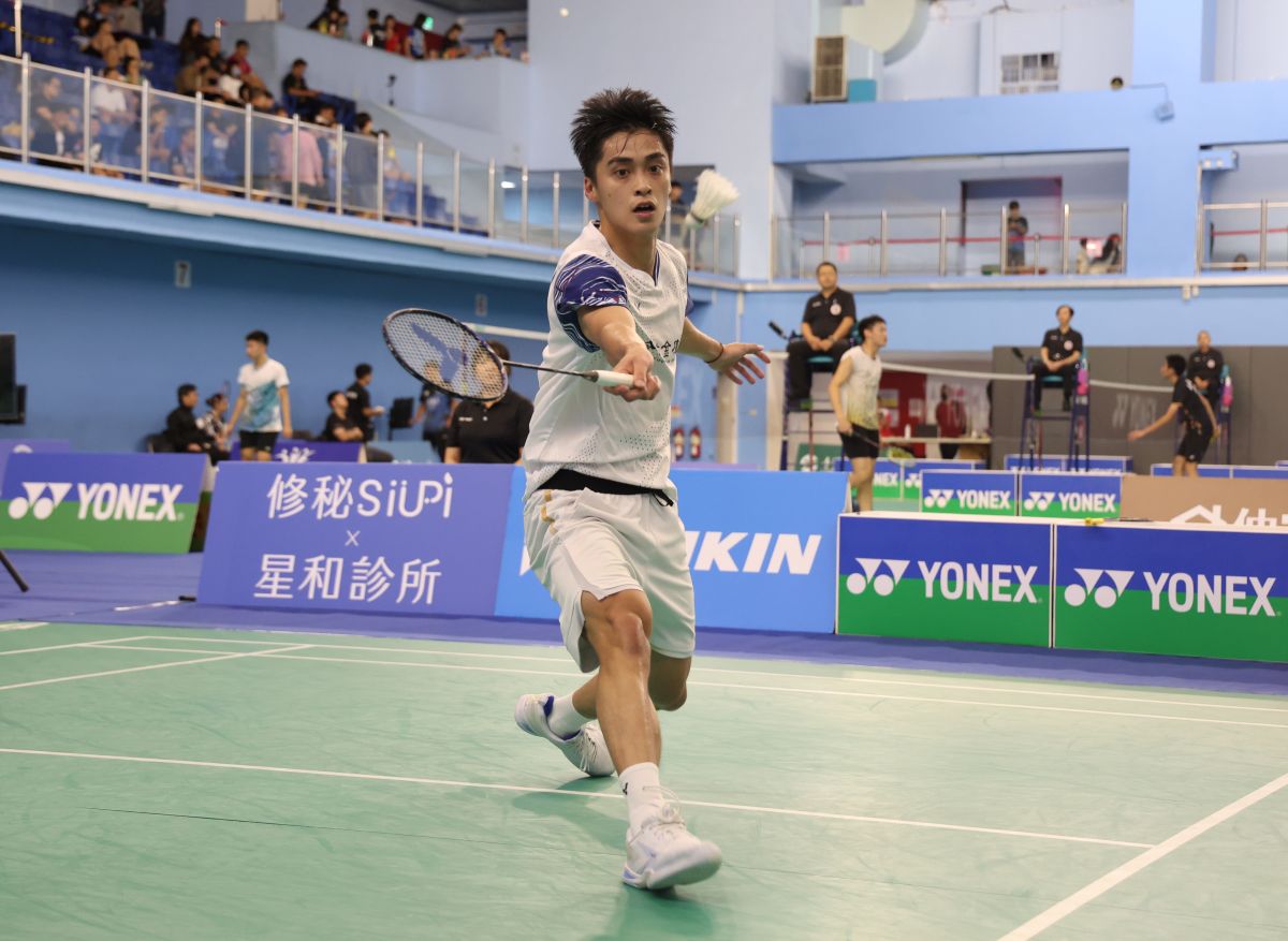 合庫小師弟黃鈺第二度打進全排男單決賽。李天助攝